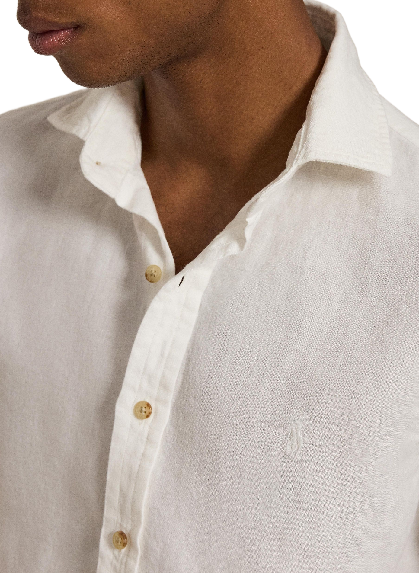 Straight linen shirt POLO RALPH LAUREN White