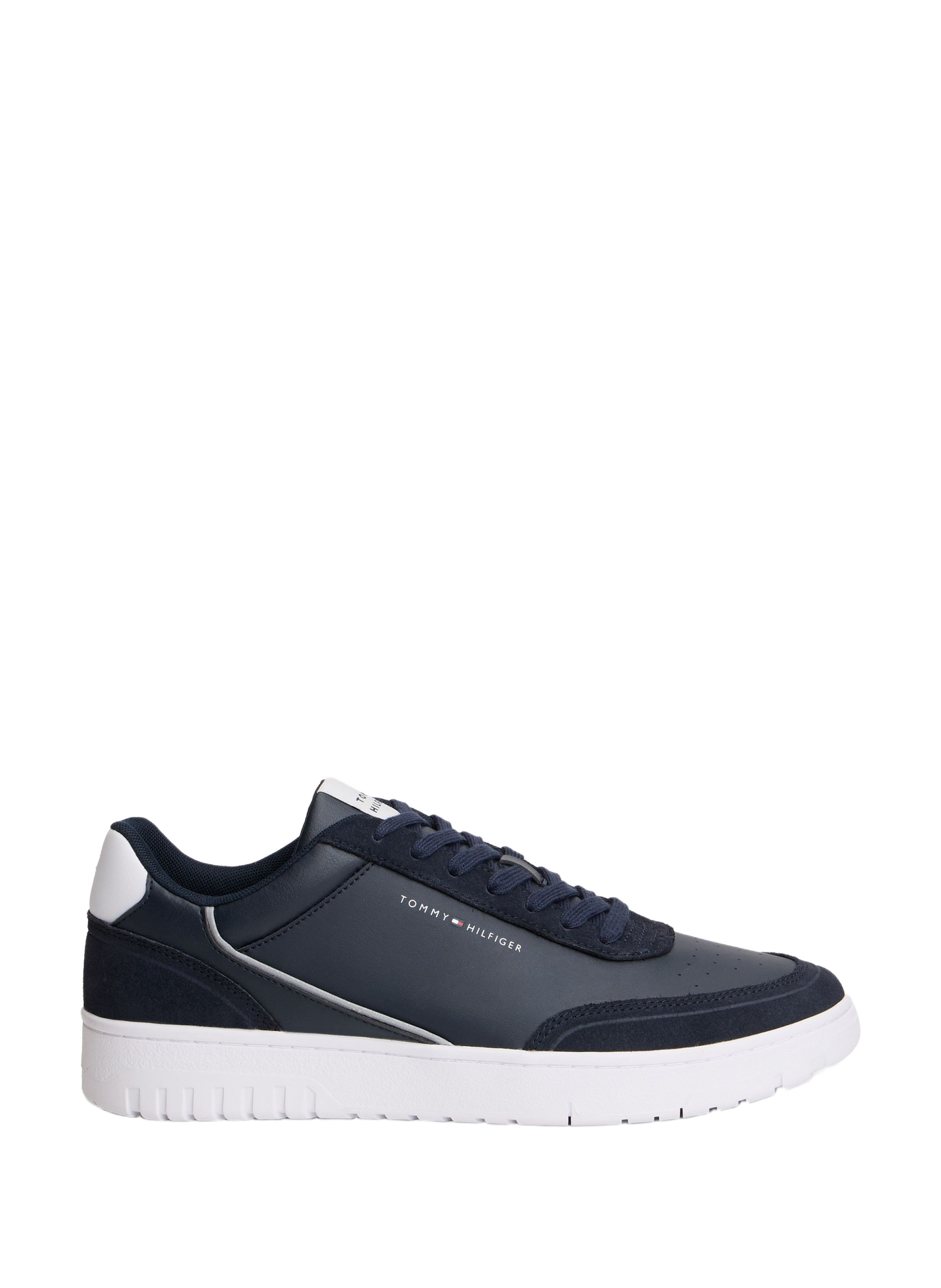 Leather bi-material sneakers TOMMY HILFIGER Blue