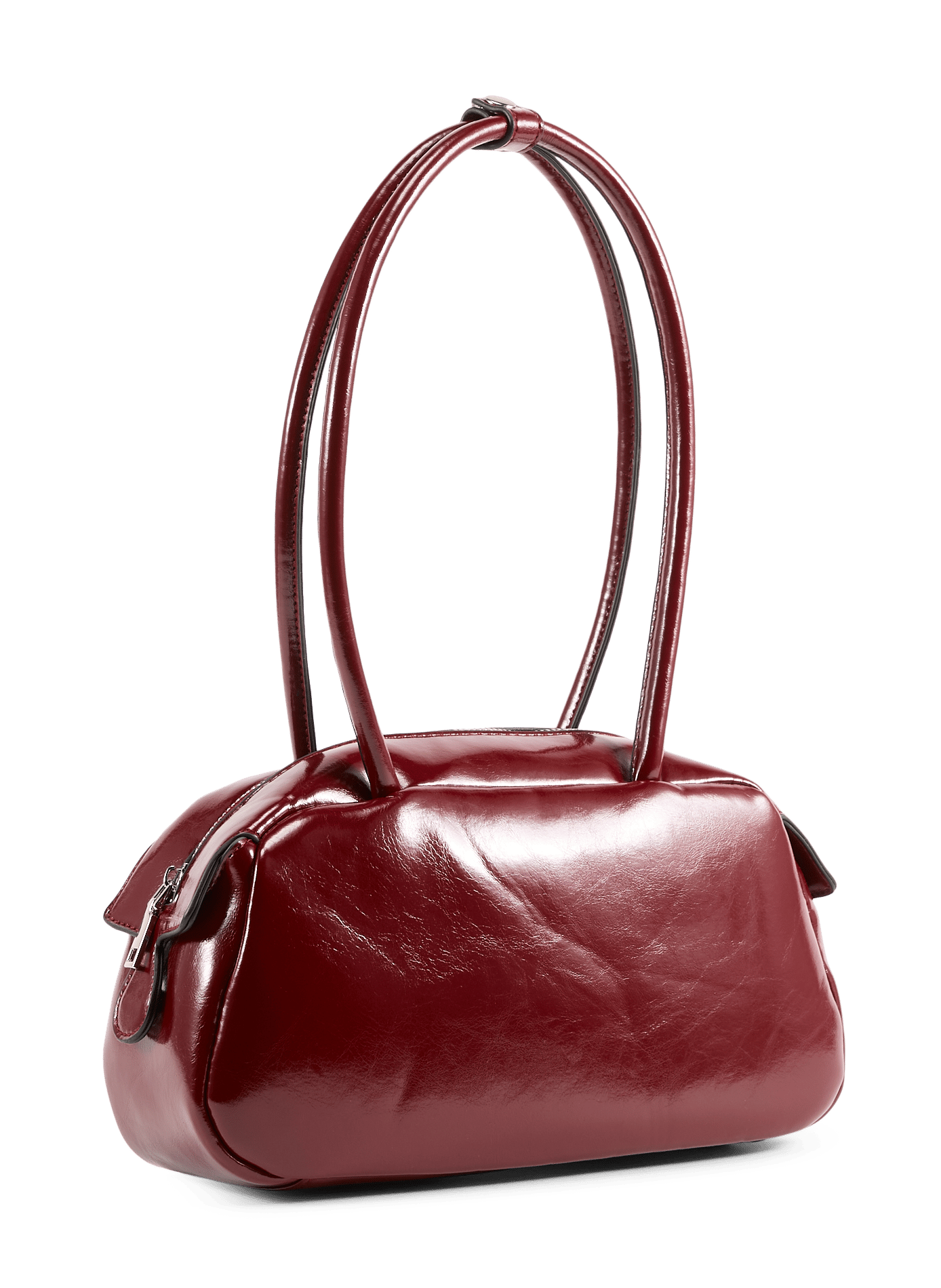 Red faux leather handbag AU PRINTEMPS PARIS Red
