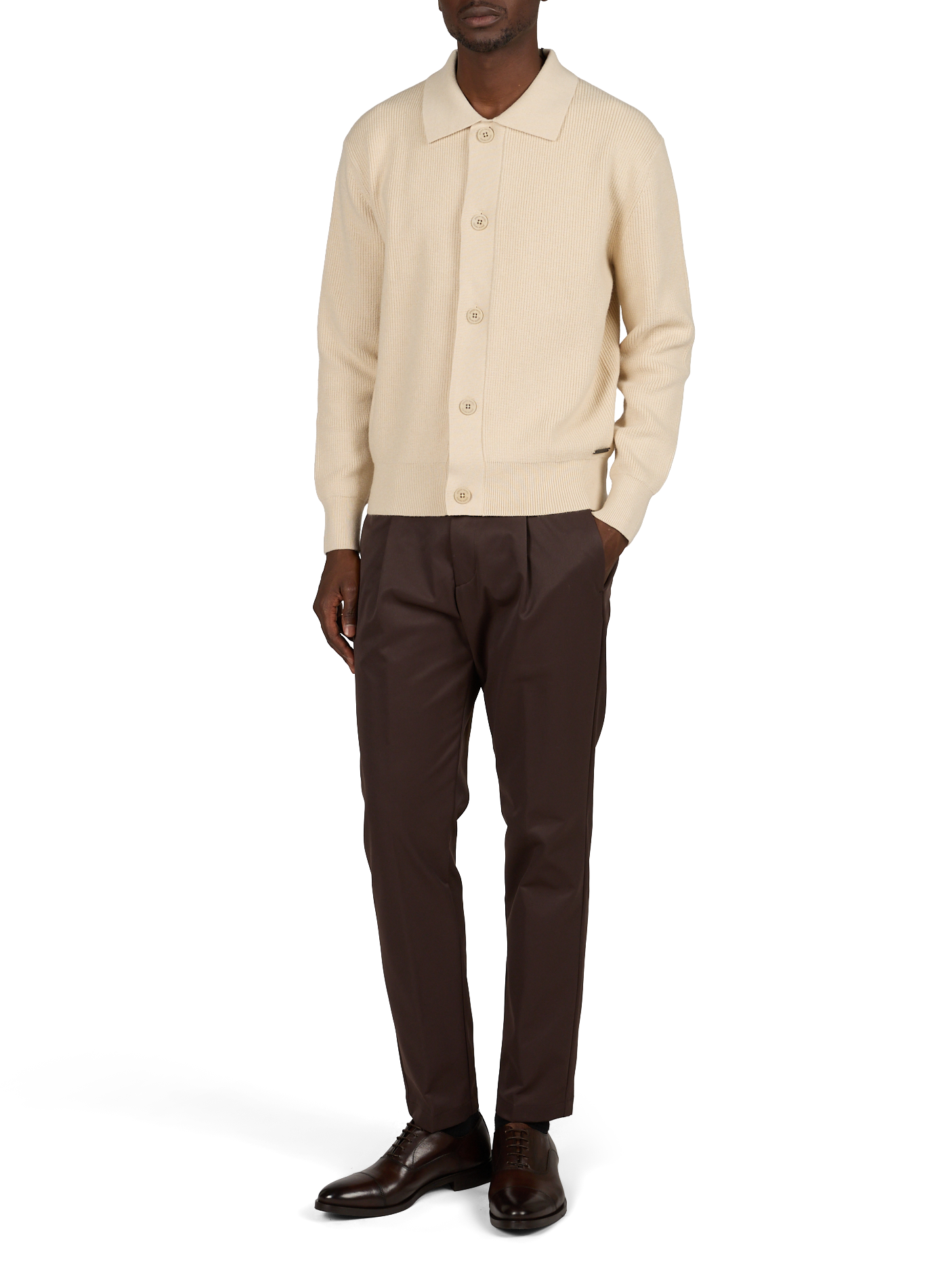 Einfarbig geknöpfter Cardigan PIERRE CARDIN Grau