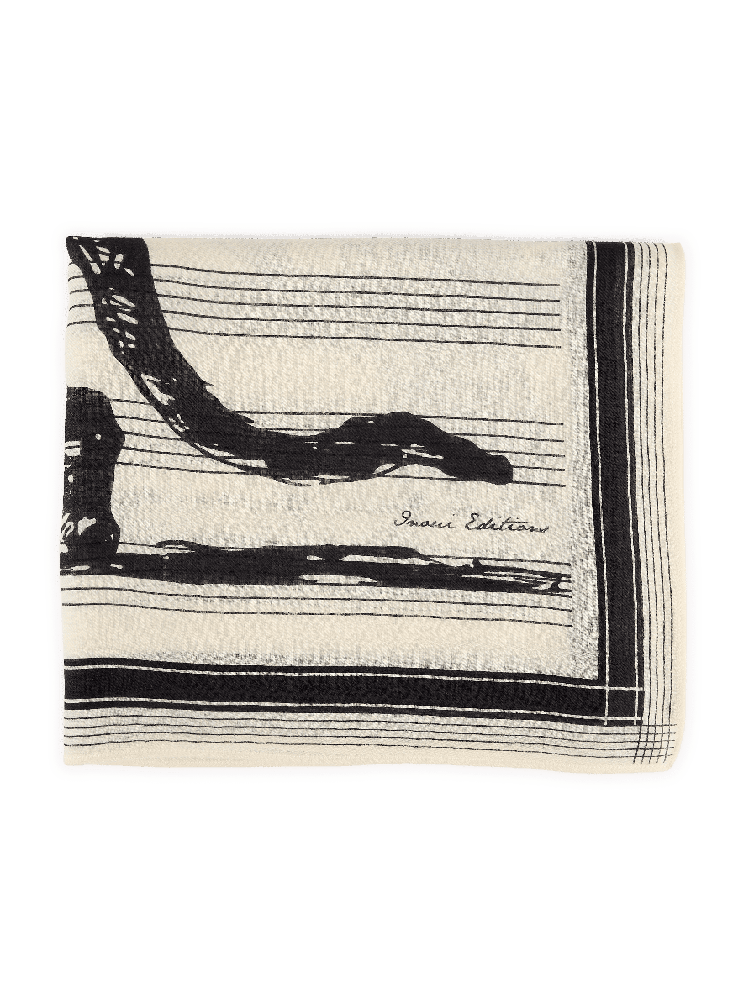Bedrucktes Wolltuch INOUI EDITIONS Weiss