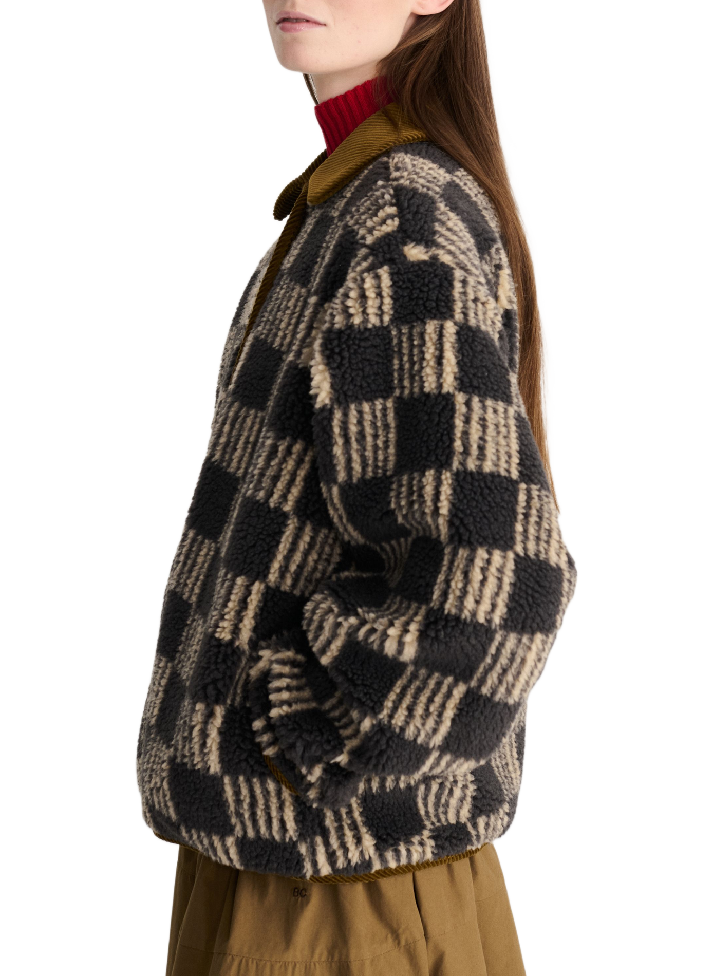 Veste ample damier col velours BOBO CHOSES Beige