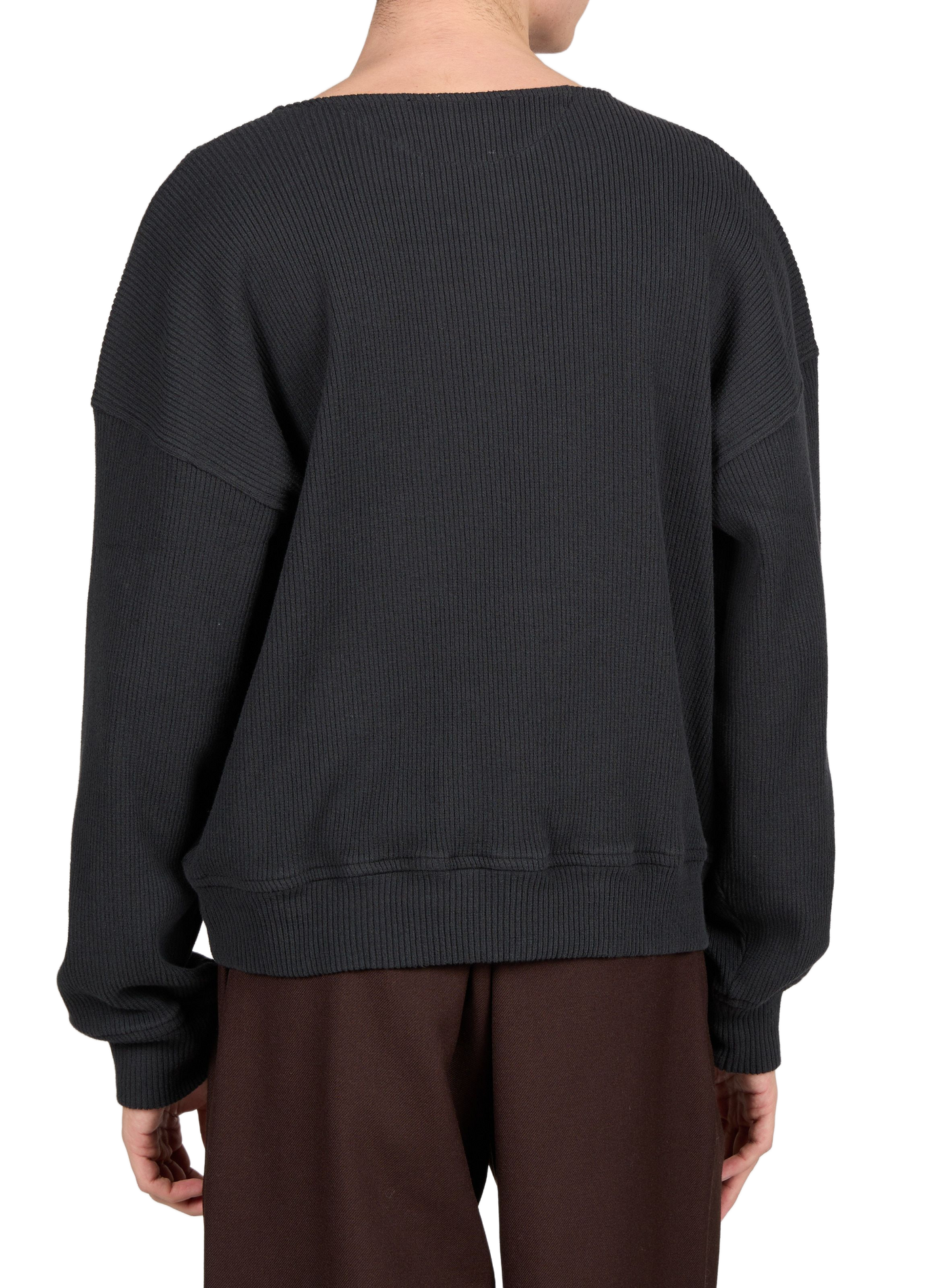 Oversized ribbed cotton-blend sweater OUR LEGACY Black
