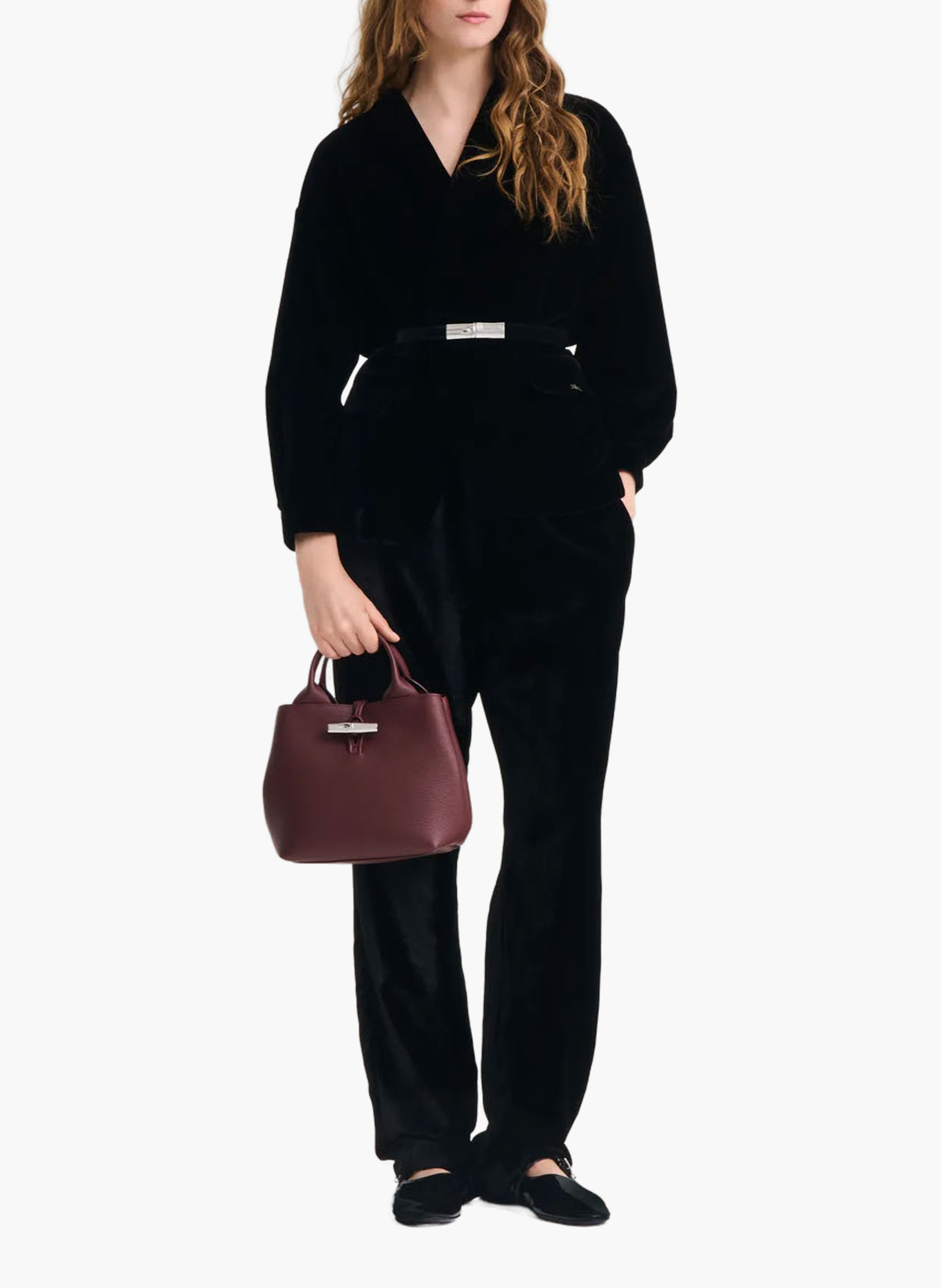 Sac à main s le roseau LONGCHAMP Rouge
