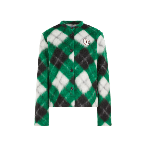 Opening Ceremony Mohair Check Cardigan