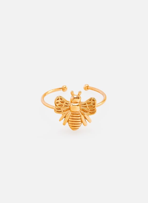 Stainless steel ring Golden by AU PRINTEMPS PARIS AU PRINTEMPS PARIS Stainless steel ring Golden