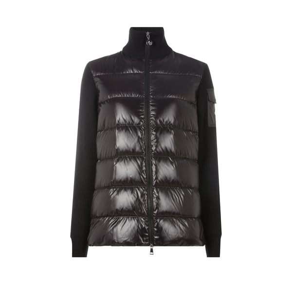 Cardigan bi-matière