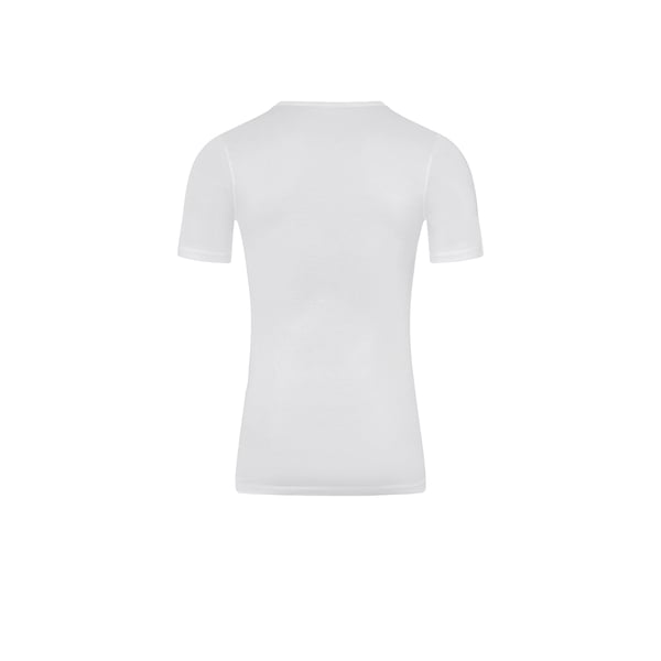 Hanro Cotton Sporty V-neck Cotton T-shirt In White