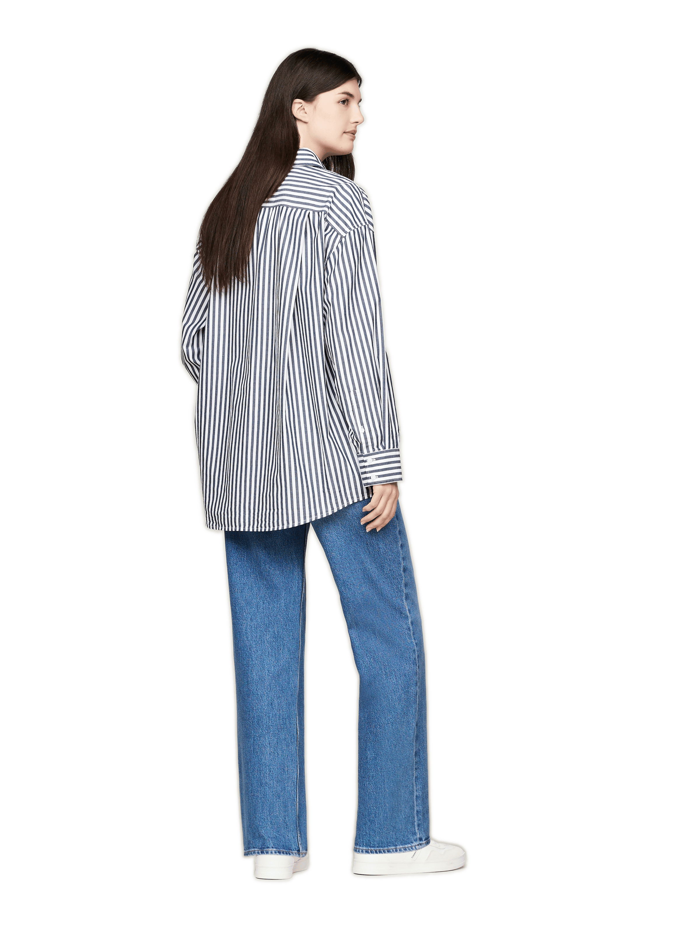 Chemise rayée en coton  TOMMY HILFIGER Bleu