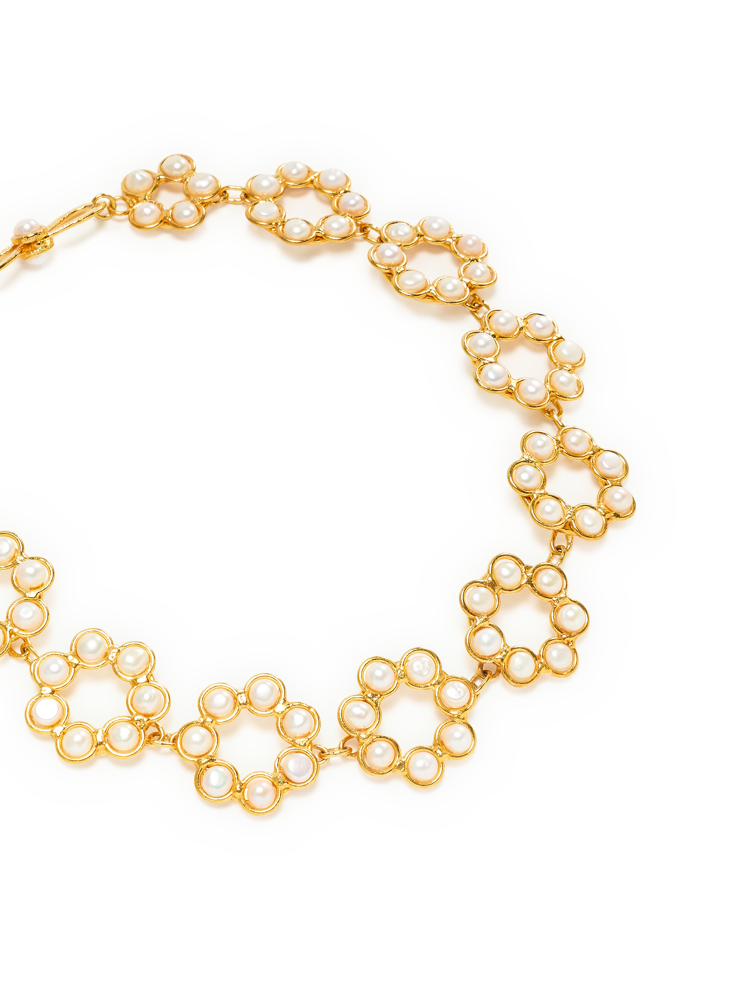 Collier Marguerite SYLVIA TOLEDANO Blanc