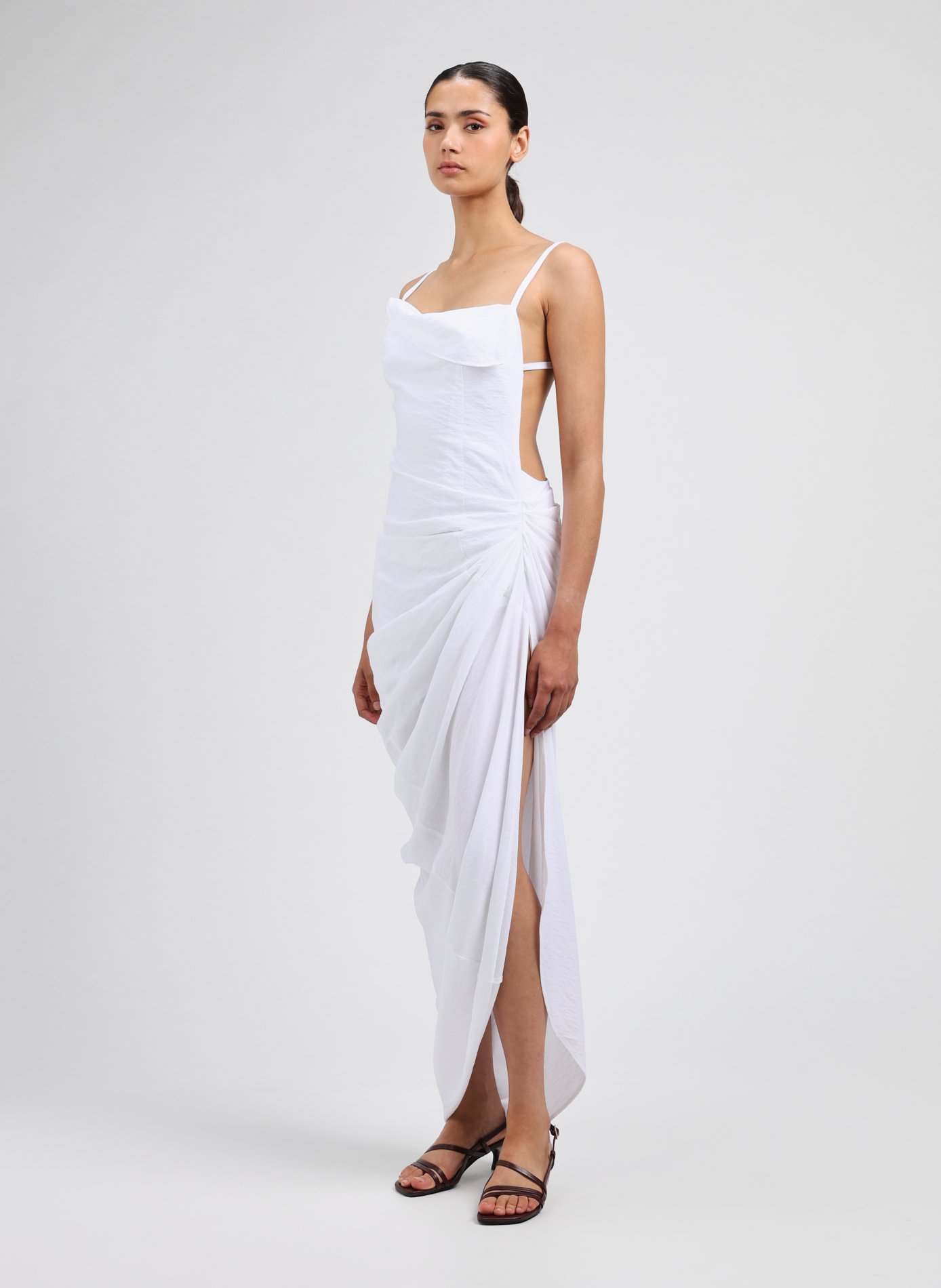 The Saudade cotton dress JACQUEMUS White
