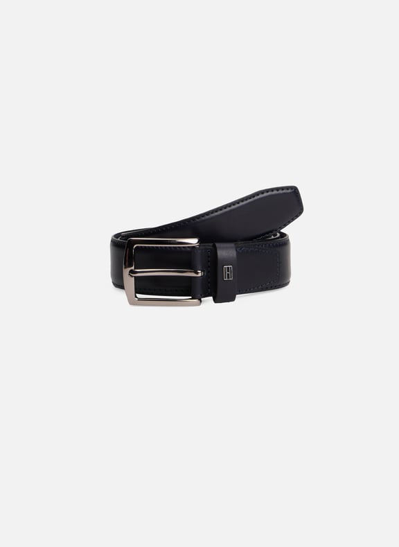 Leather buckle belt Blue by TOMMY HILFIGER TOMMY HILFIGER Leather buckle belt Blue