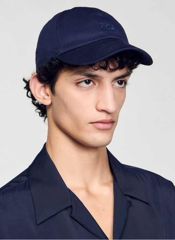 Casquette en coton Bleu by SANDRO SANDRO Casquette en coton Bleu