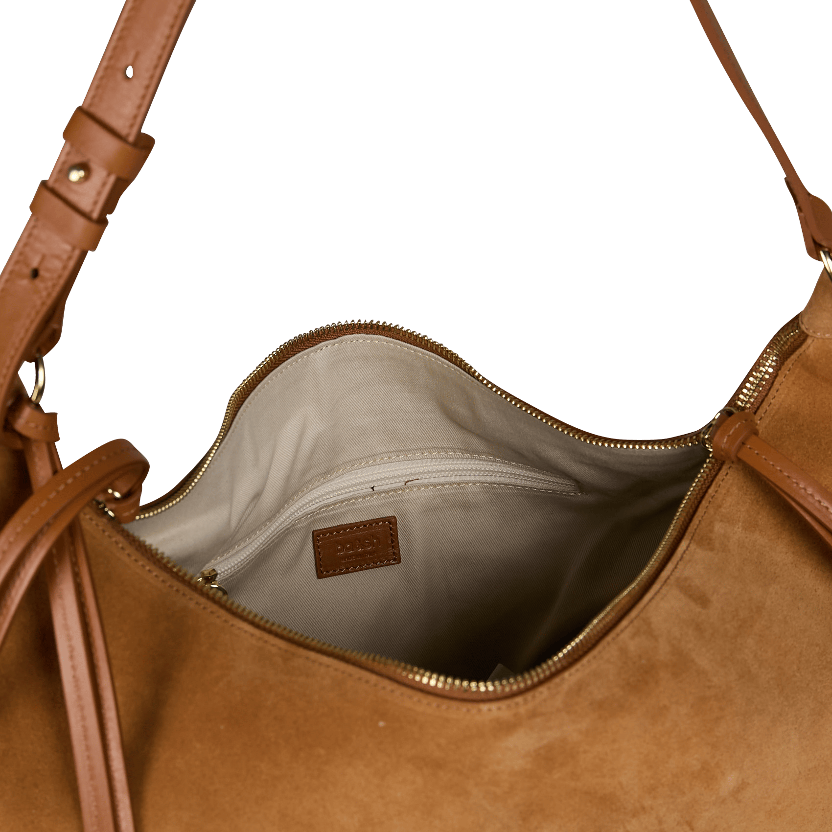 Sac à main en cuir velours swing BA&SH Marron