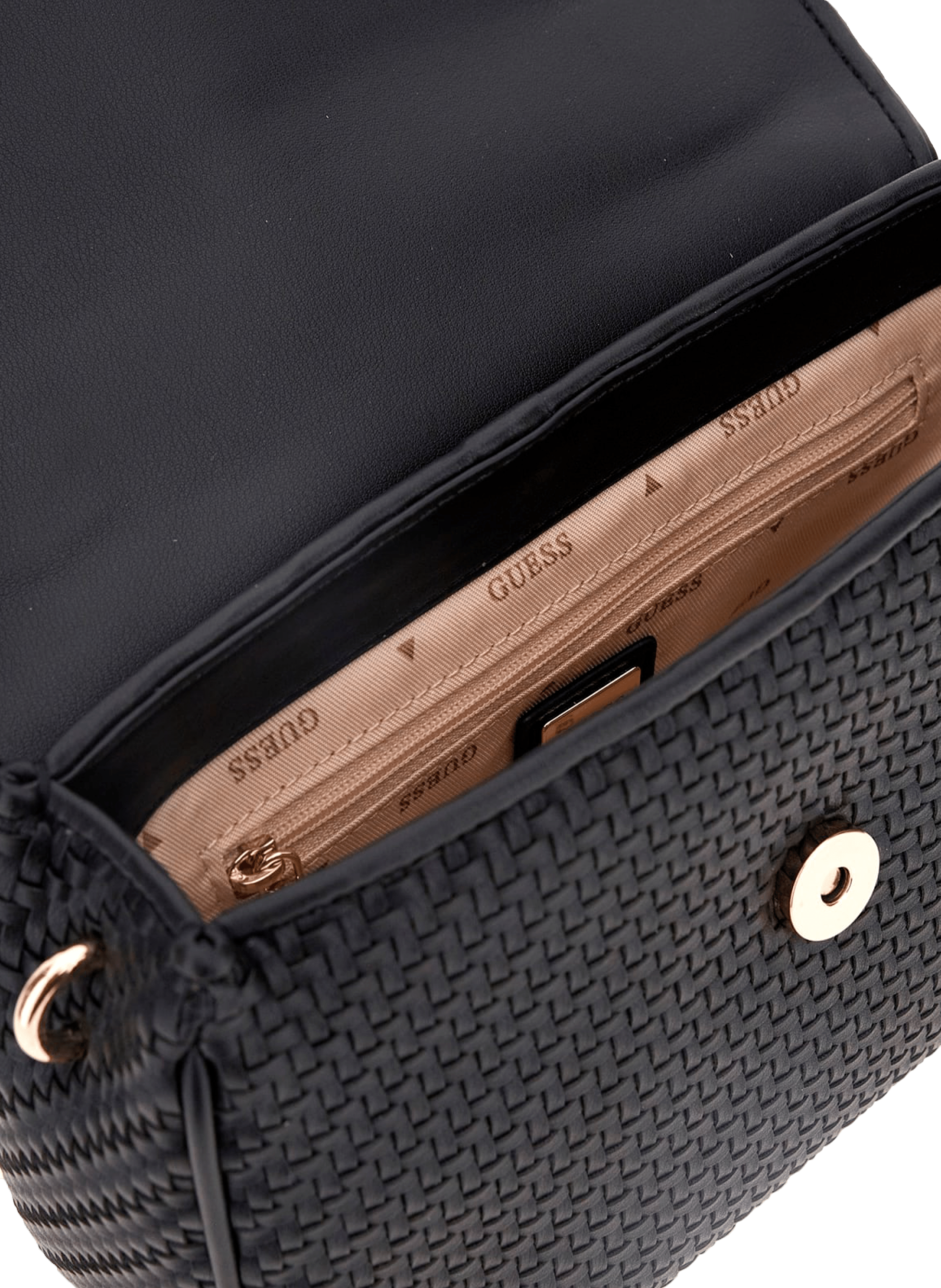Sac à main Mirema tressé GUESS Noir