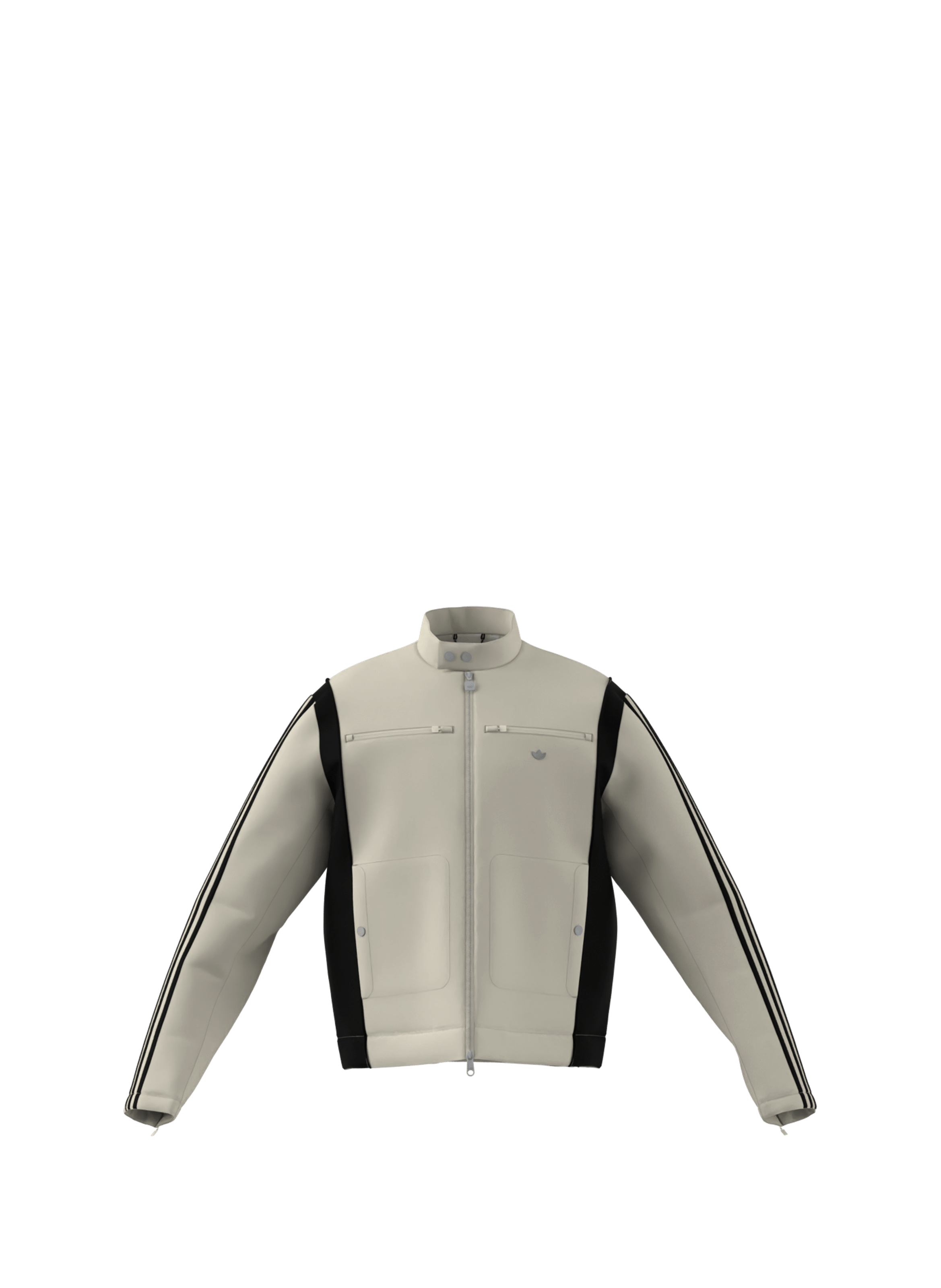 Mixed cotton sports jacket ADIDAS White