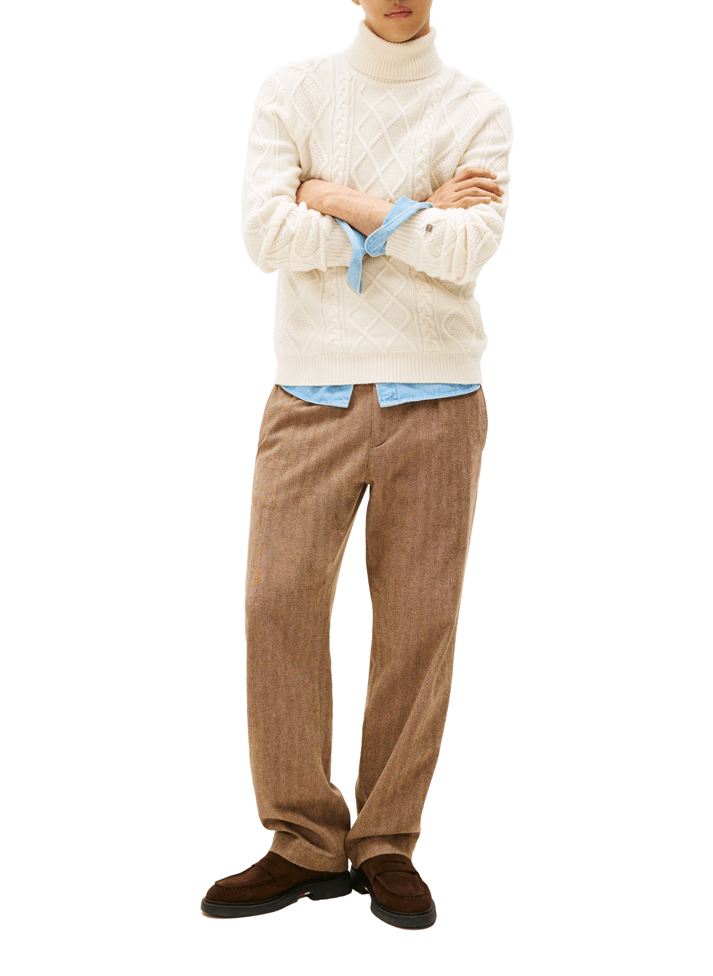 Turtleneck wool-blend jumper TOMMY HILFIGER Beige