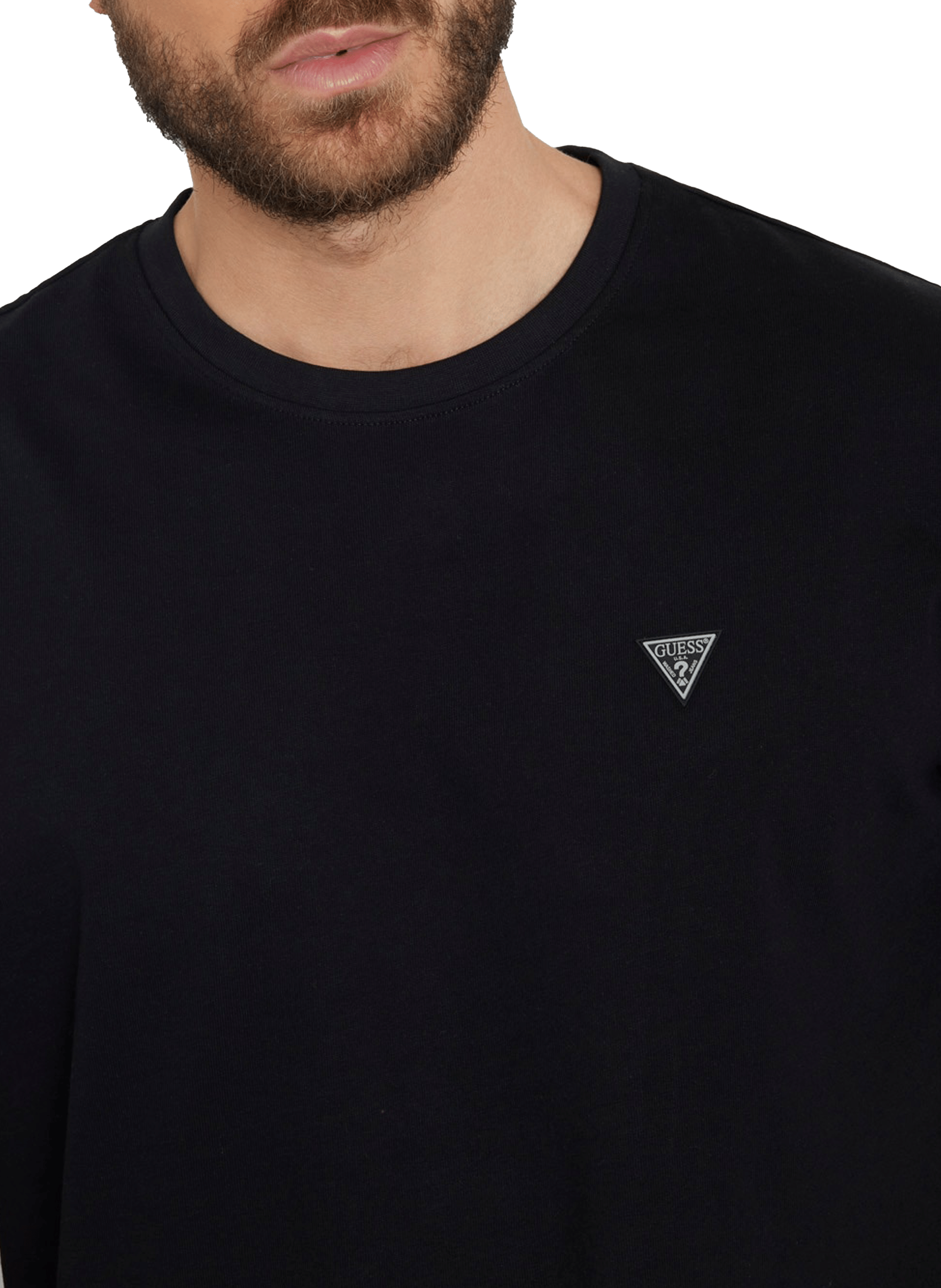 Cotton Logo T-shirt GUESS Black