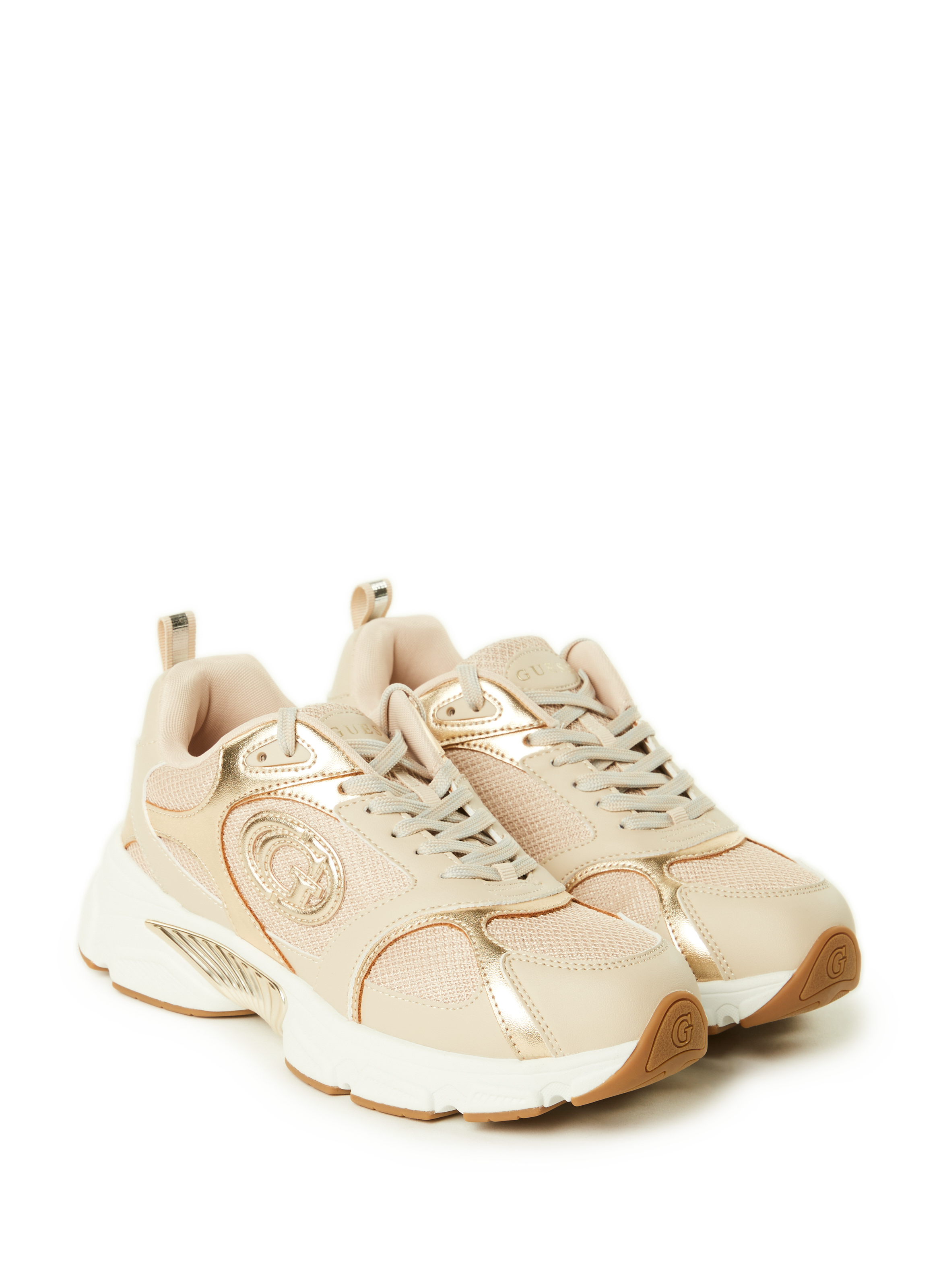 Bi-material sneakers GUESS Beige
