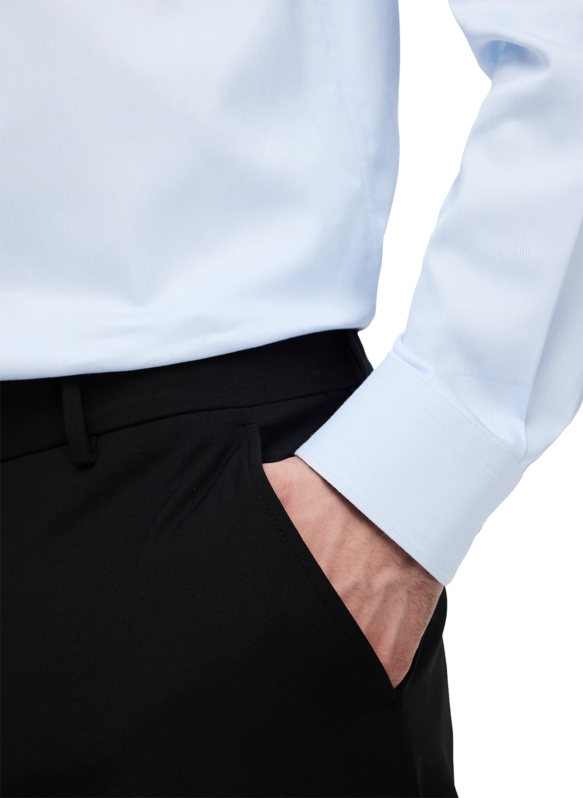 Slim shirt in blended organic cotton SELECTED Blue