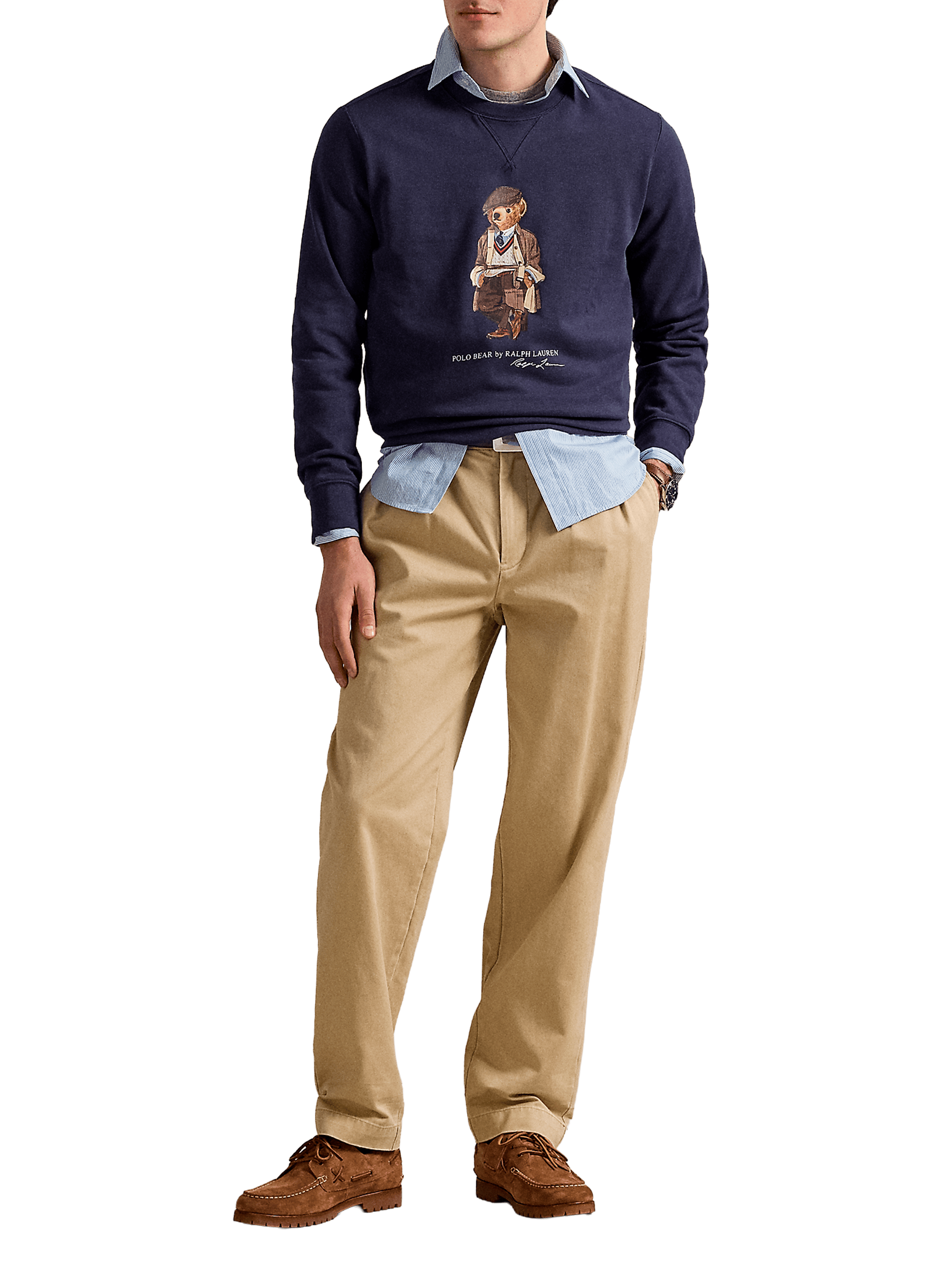 Sweat imprimé en coton mélangé POLO RALPH LAUREN Bleu