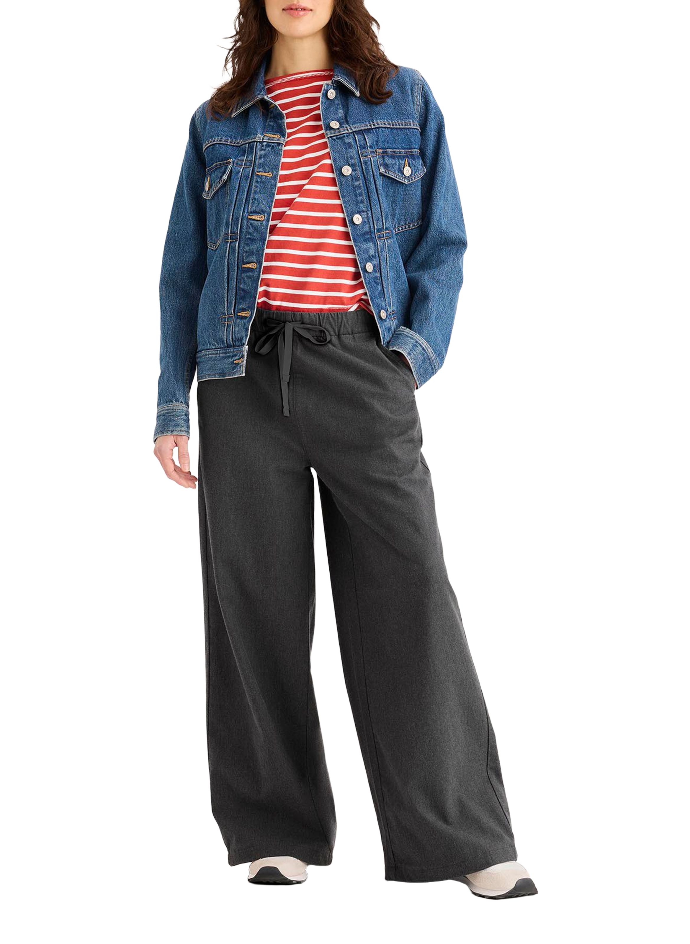 Pantalon large en coton DOCKERS Gris