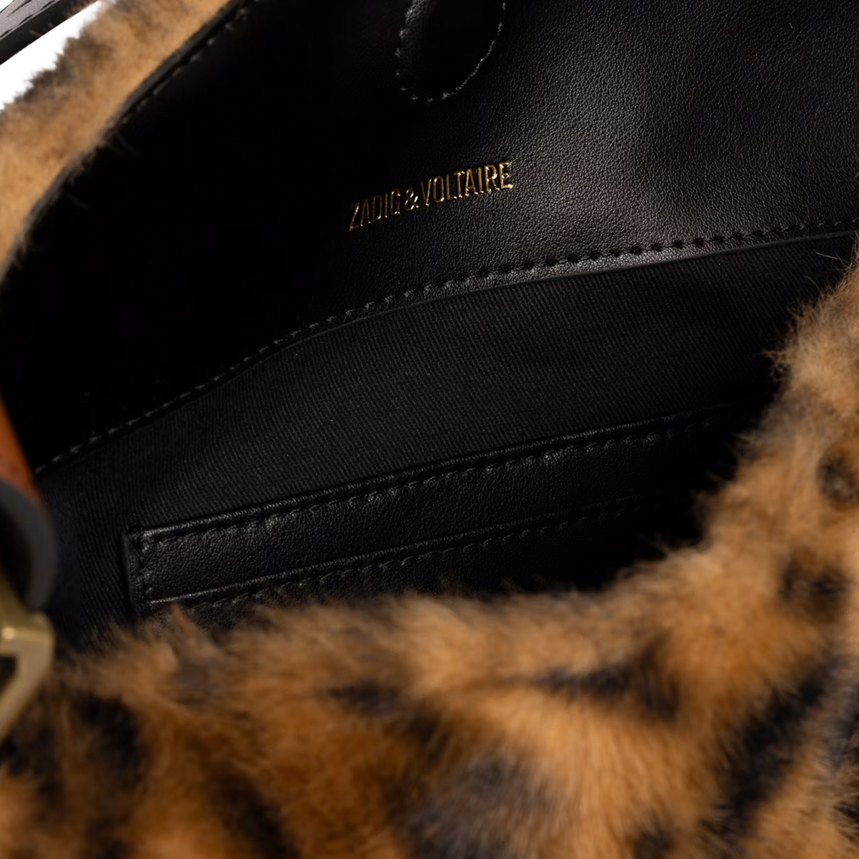 Sac bandoulière en fausse fourrure baby jane ZADIG&VOLTAIRE Marron