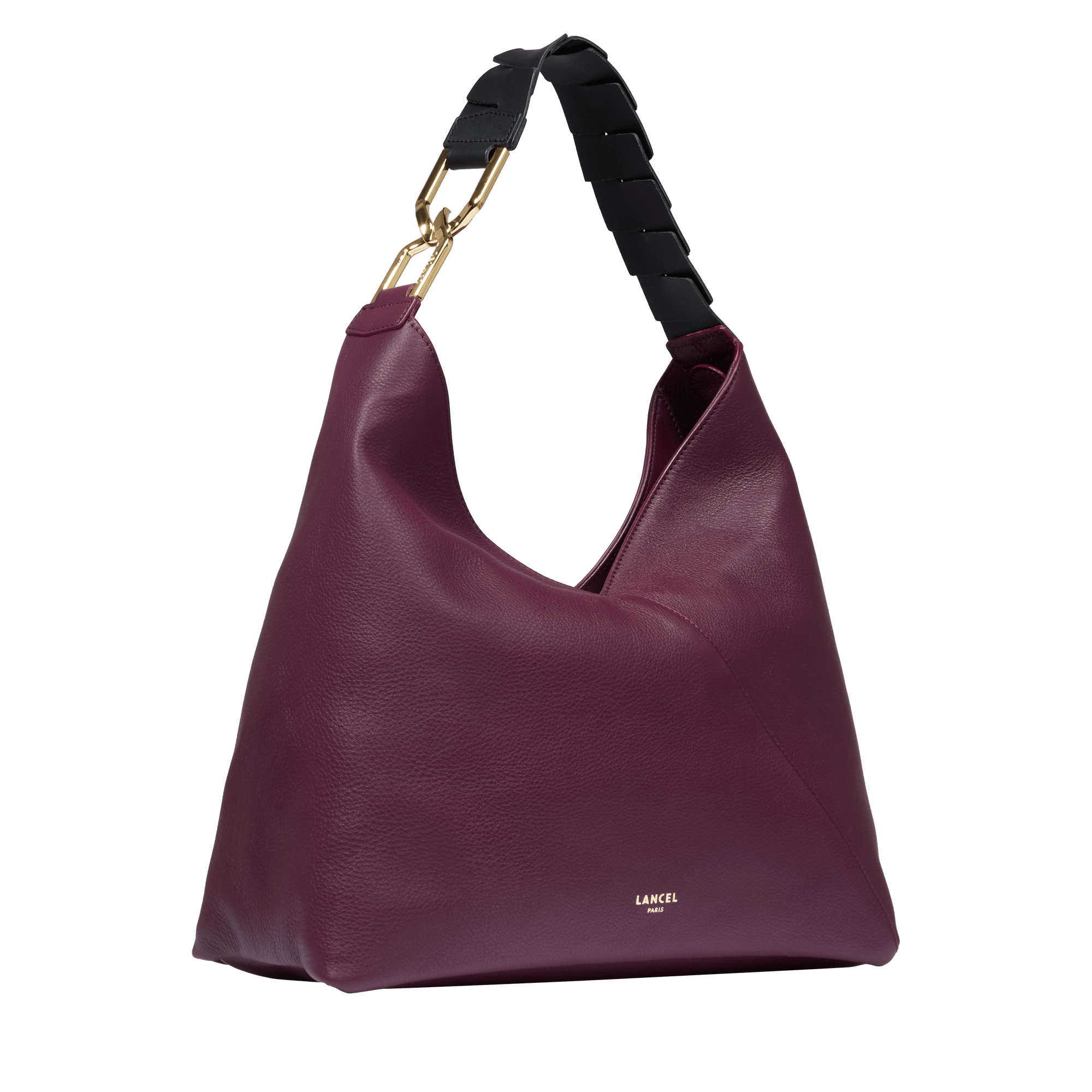Sac hobo zippé l pagode de lancel en cuir LANCEL Violet