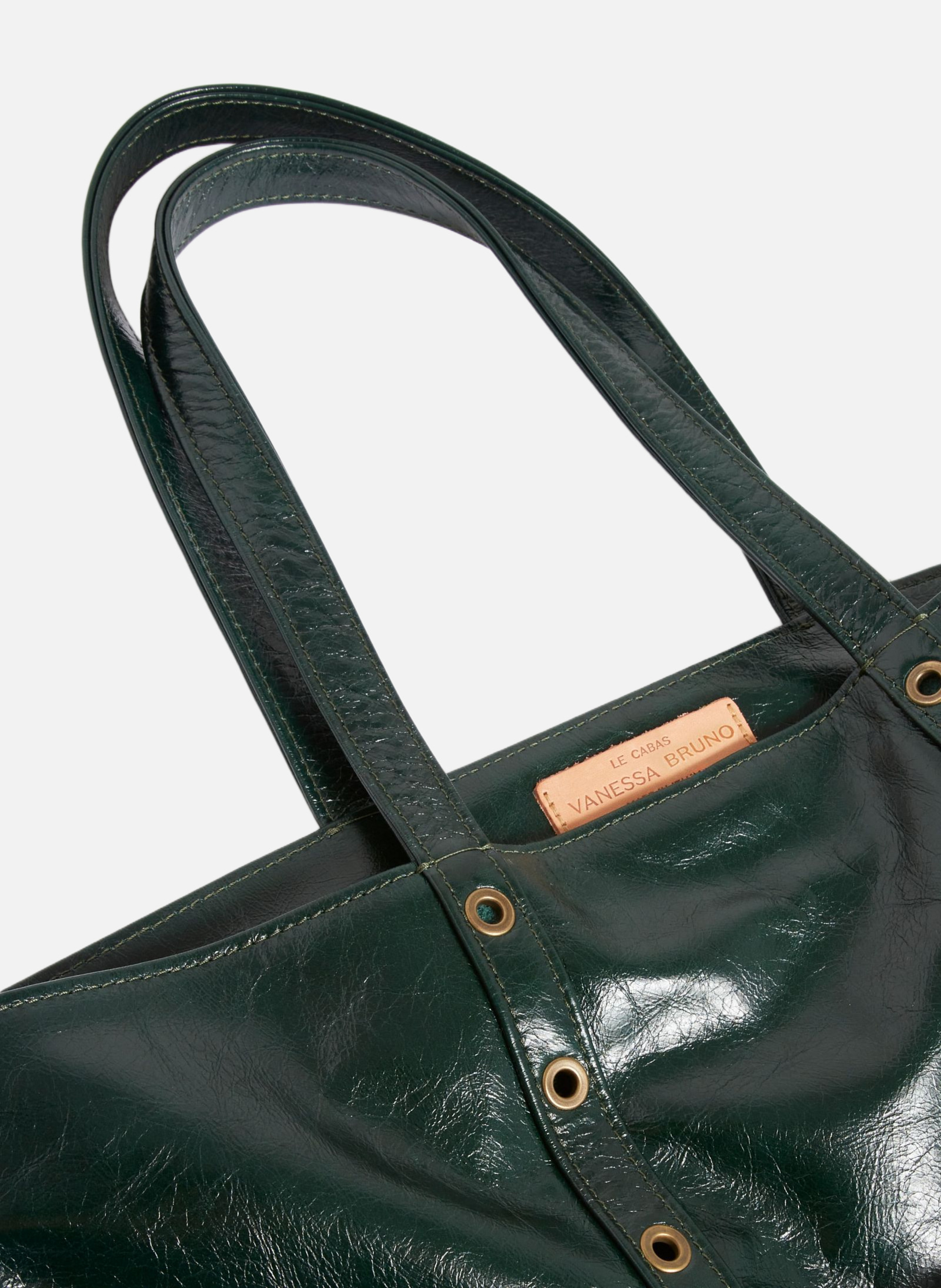 Cabas m en cuir VANESSA BRUNO Vert