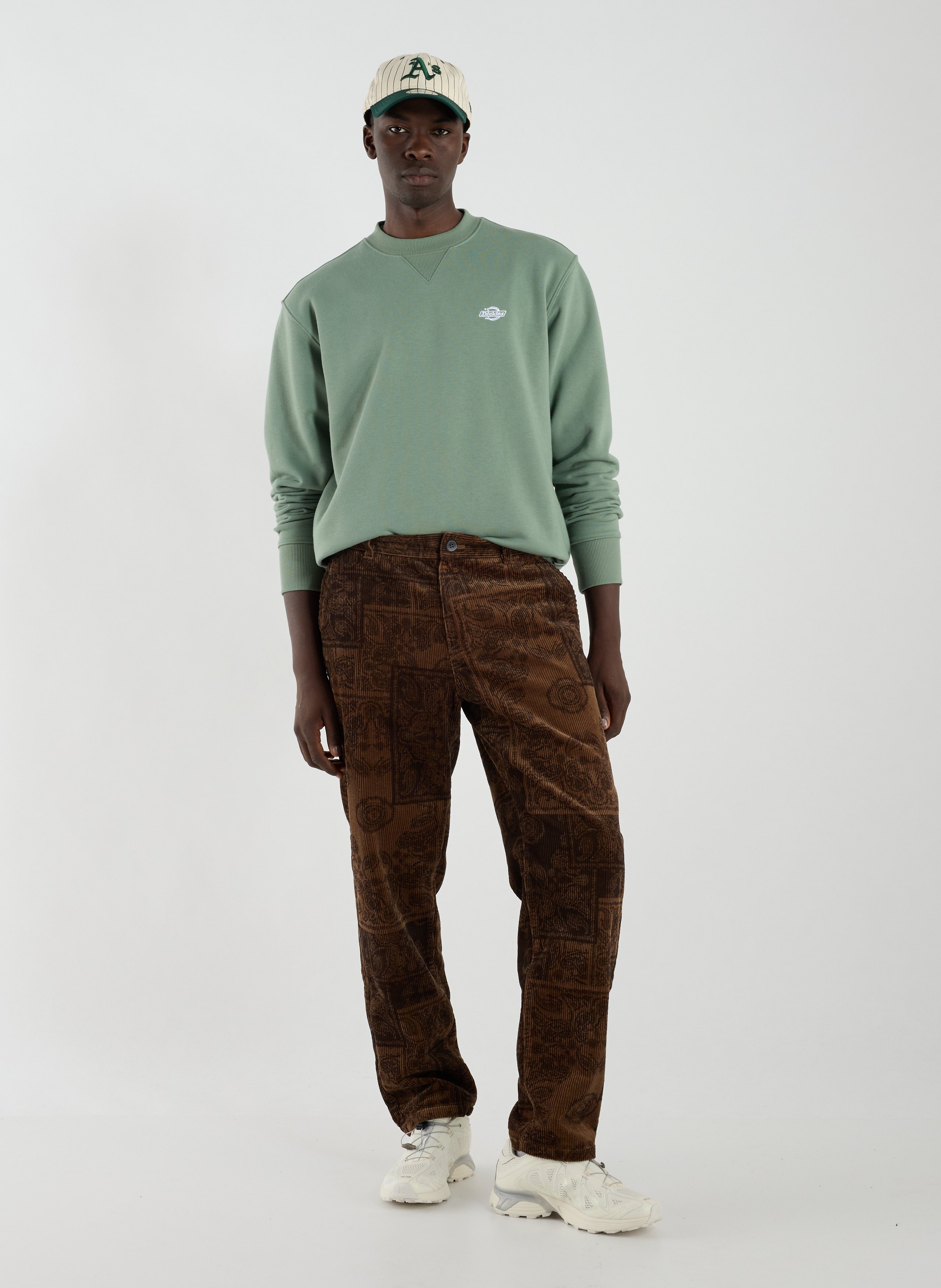 Sweatshirt droit en coton mélangé DICKIES Vert
