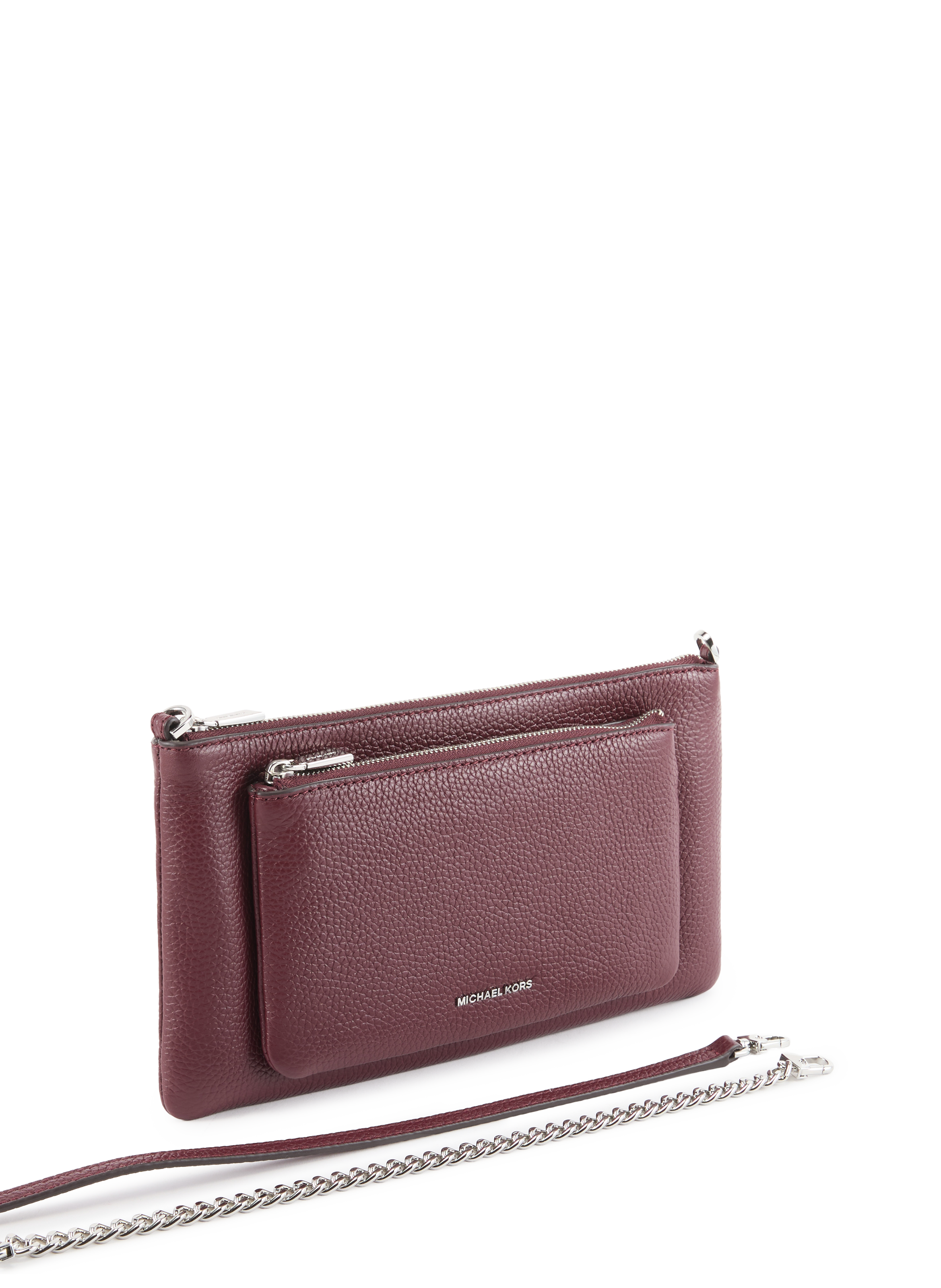 Jet Set Cow Leather Crossbody Bag MICHAEL KORS Red