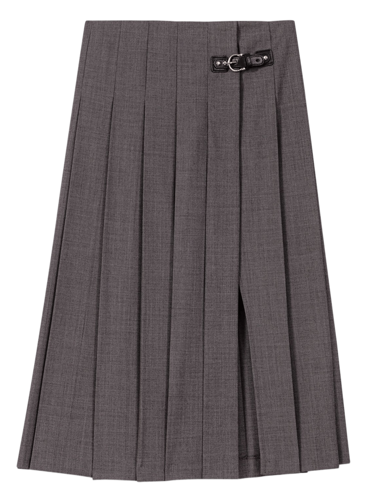 Jupe midi plissée MAJE Gris