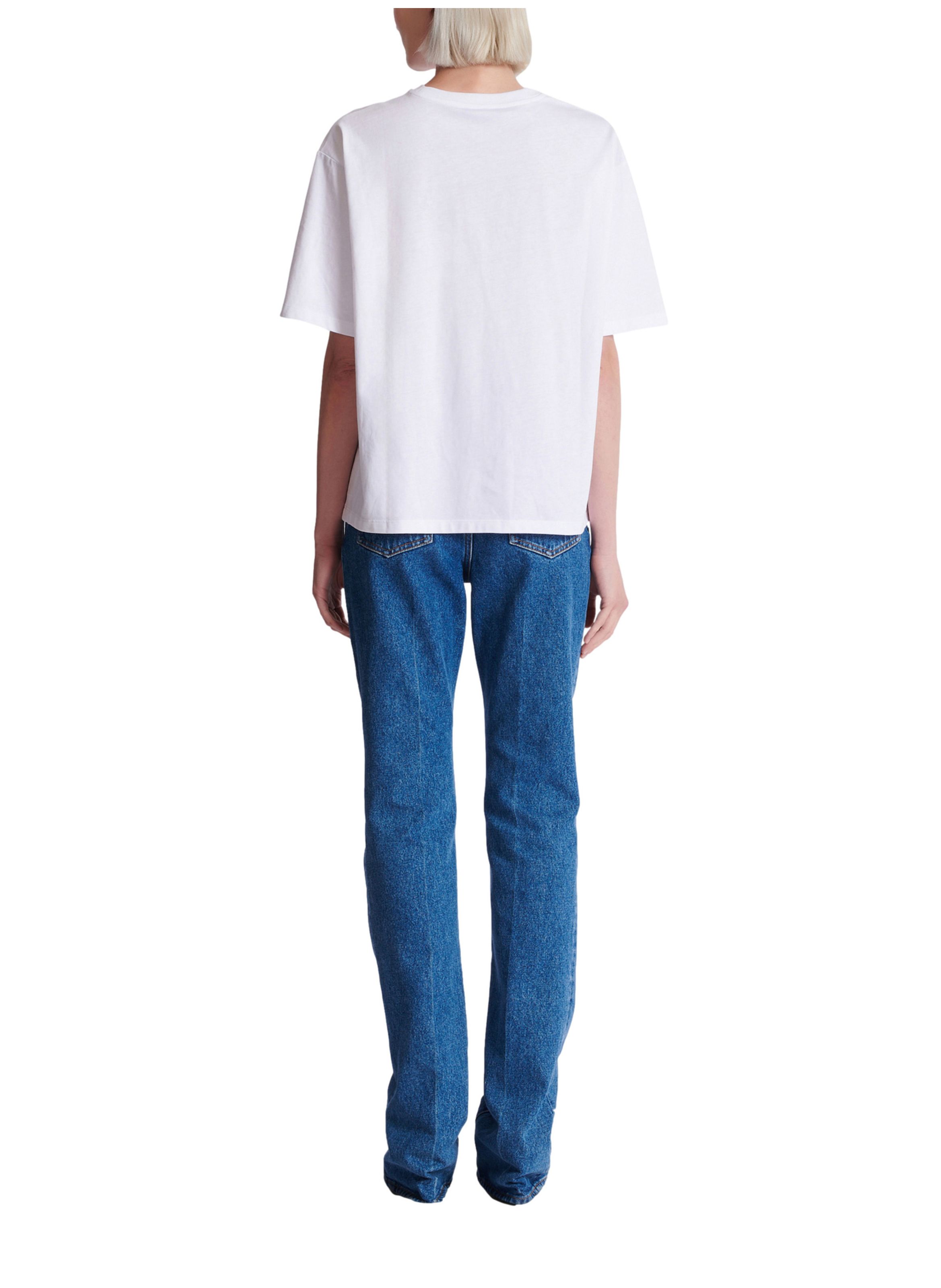 T-shirt décontracté avec imprimé balmain paris brush BALMAIN Blanc