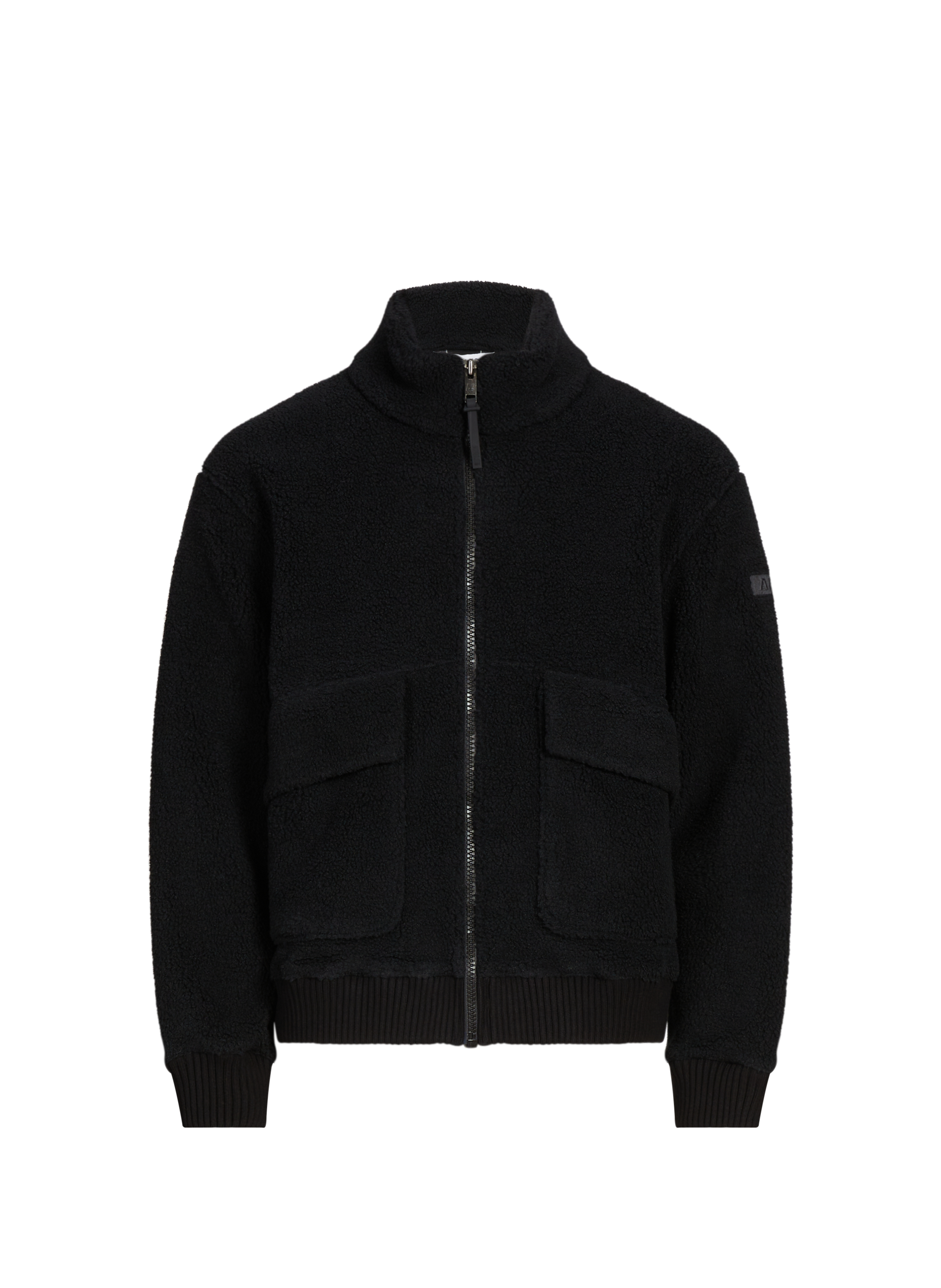 AIGLE Blouson shearling à col montant Noir