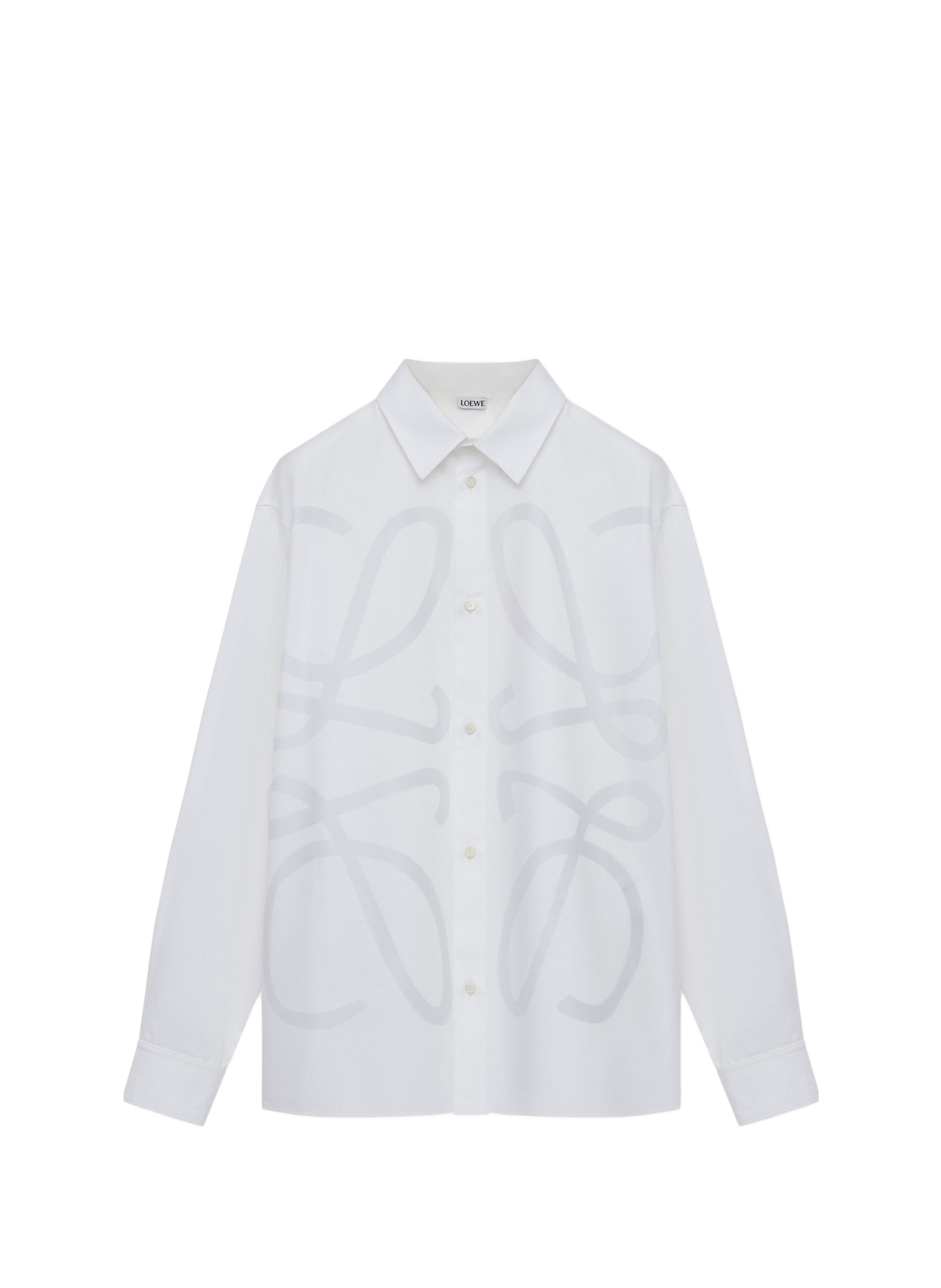 Anagram jacquard shirt in cotton twill LOEWE White