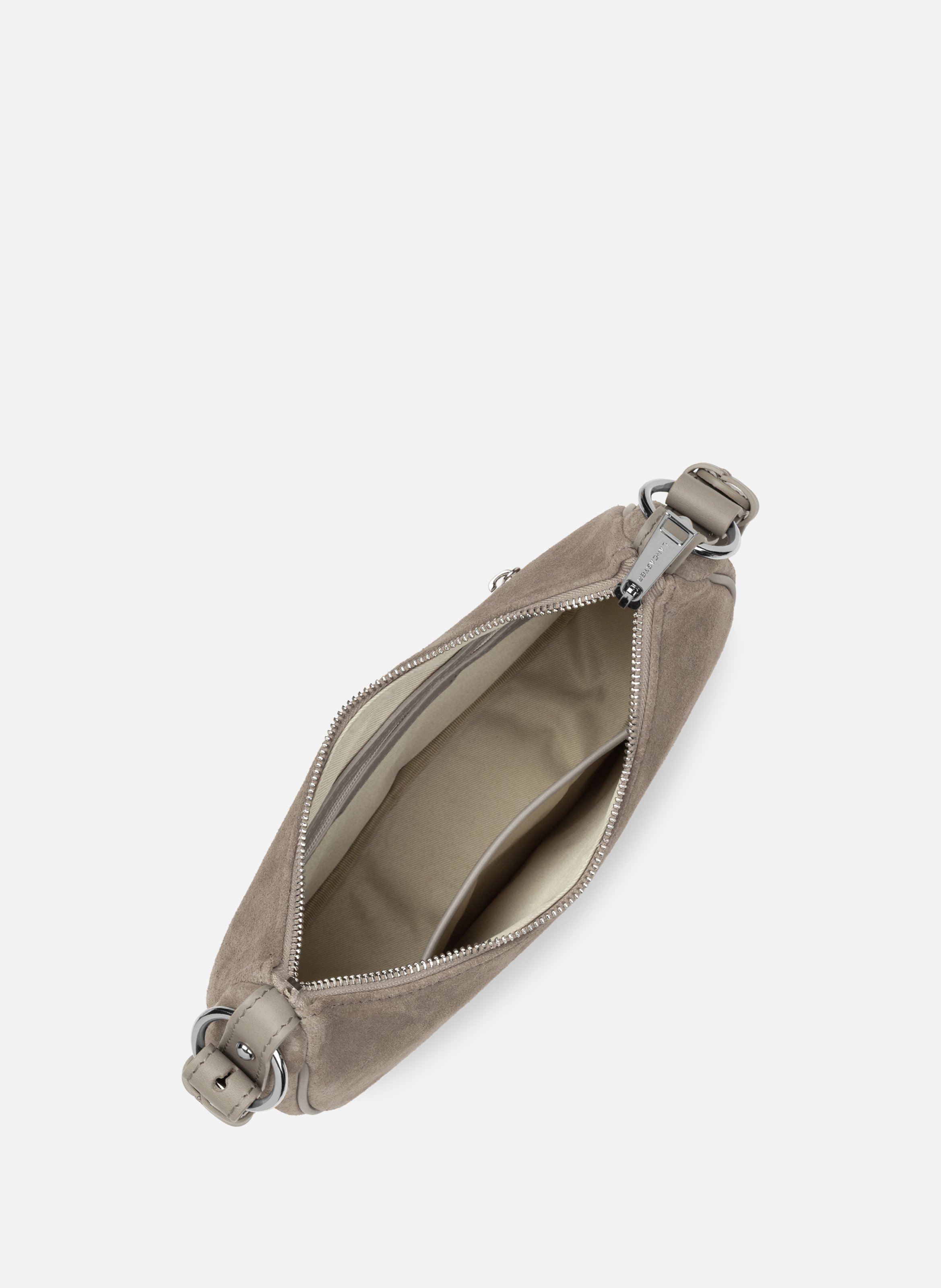Petit sac besace - suède LANCASTER Gris