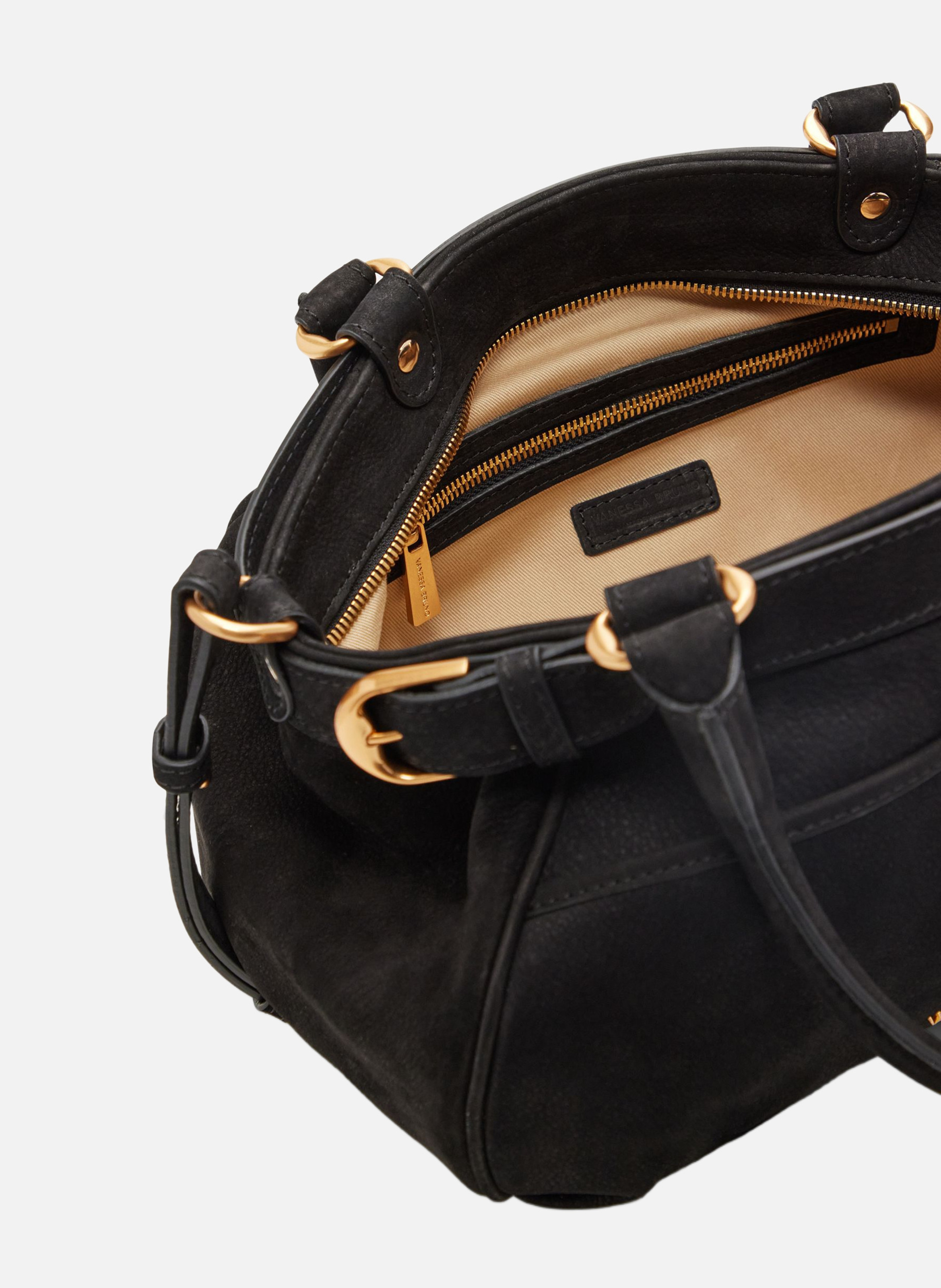 Petit sac lune en cuir VANESSA BRUNO Noir