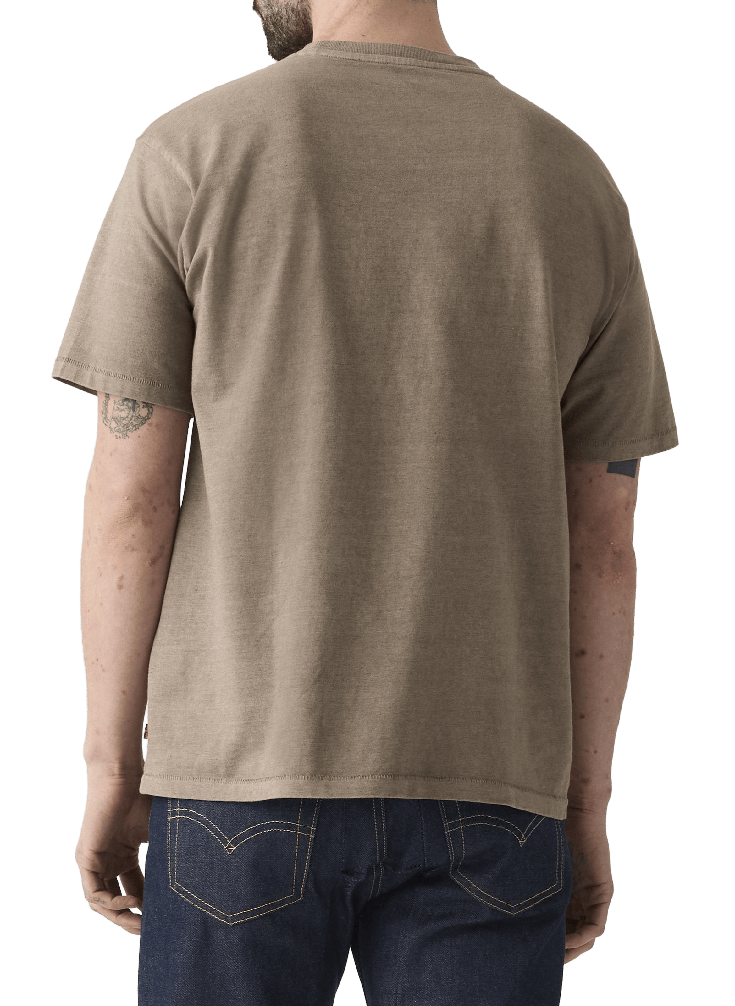 T-shirt met ronde hals van katoen LEVI'S Bruin