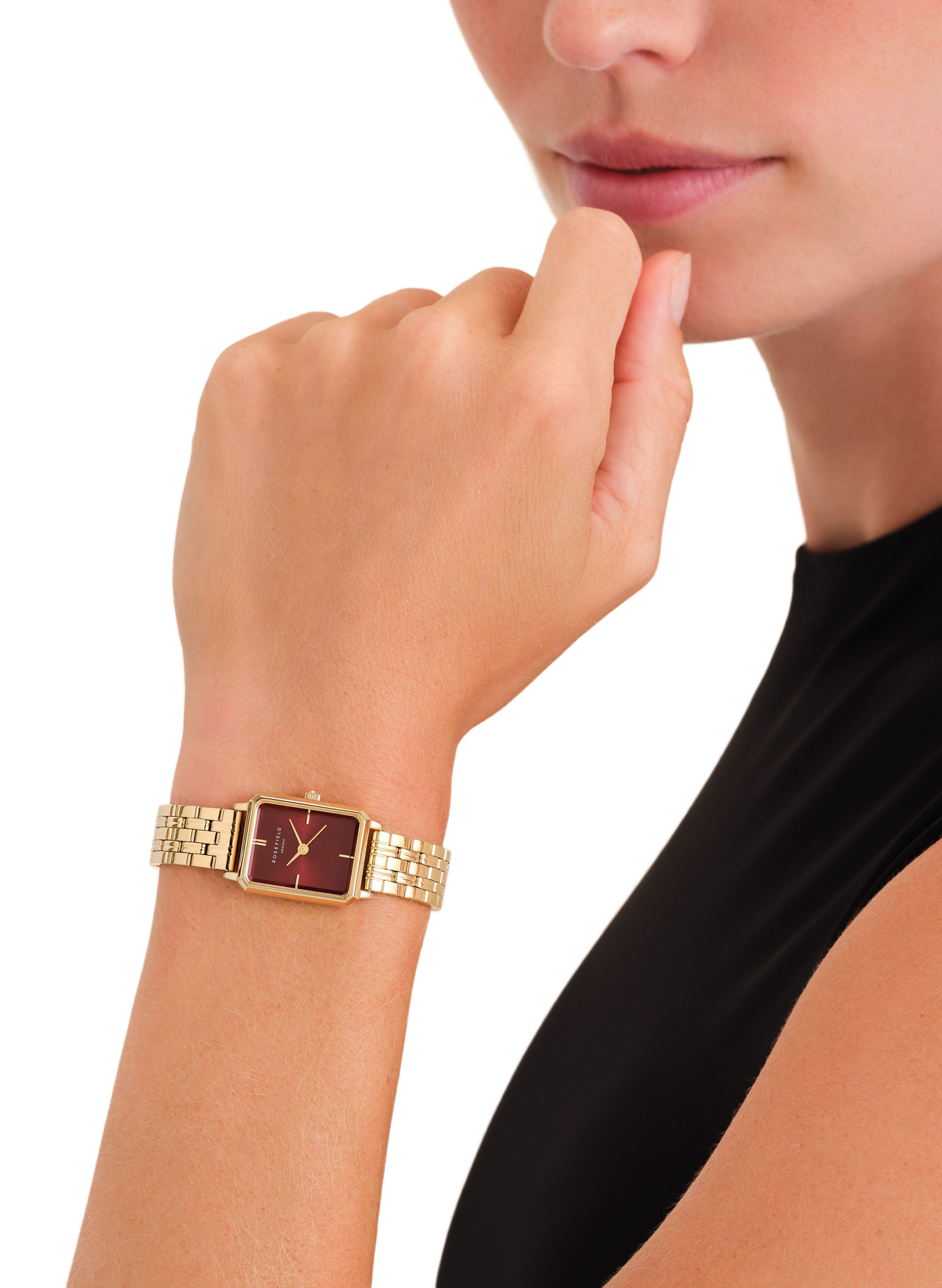 Montre analogique Octagon Xs en acier inoxydable ROSEFIELD Prune