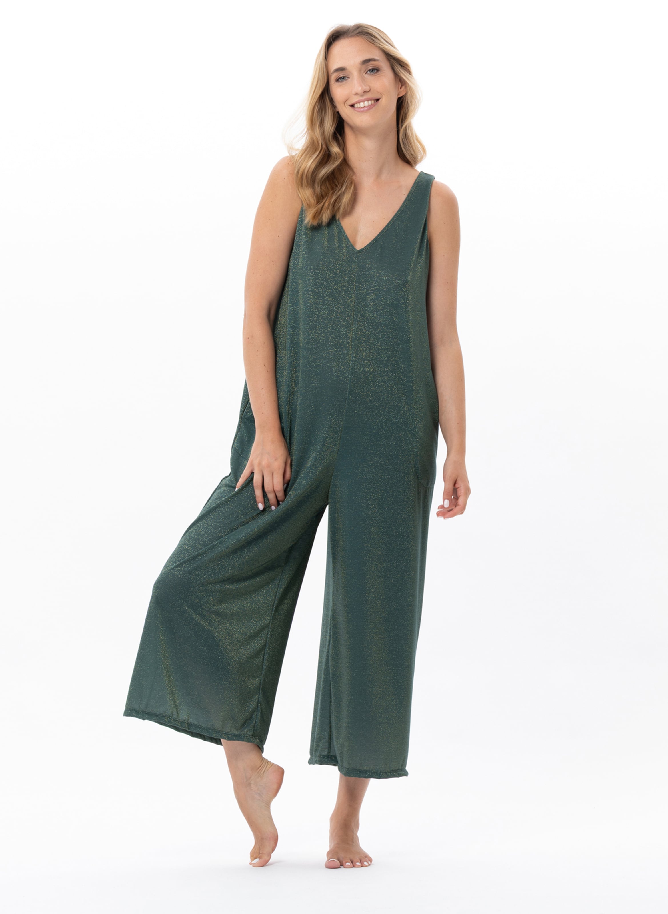 Combi pantalon en maille lurex coco 220 LE CHAT Vert