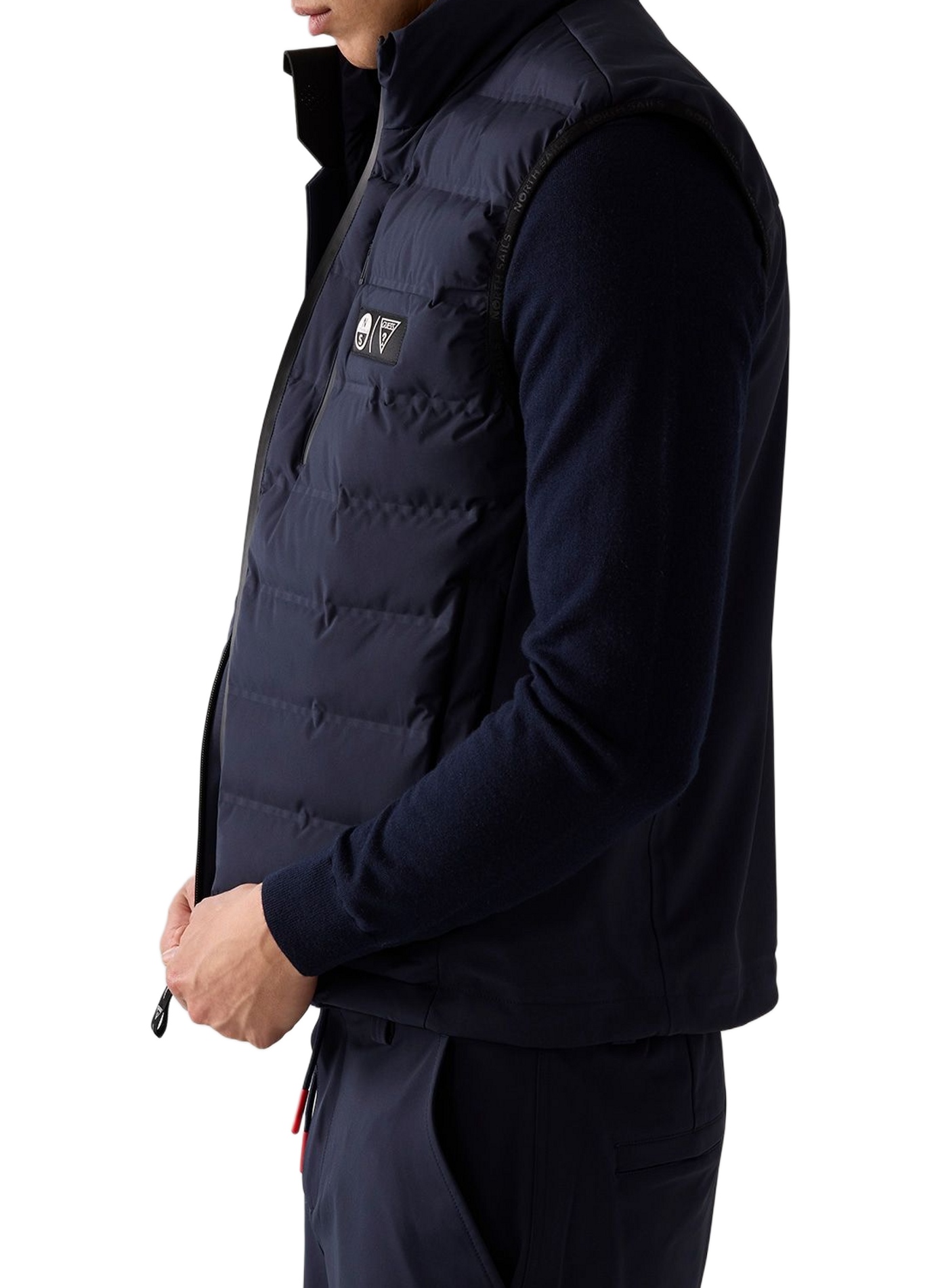 Quilted sleeveless windbreaker vest GUESS Blue