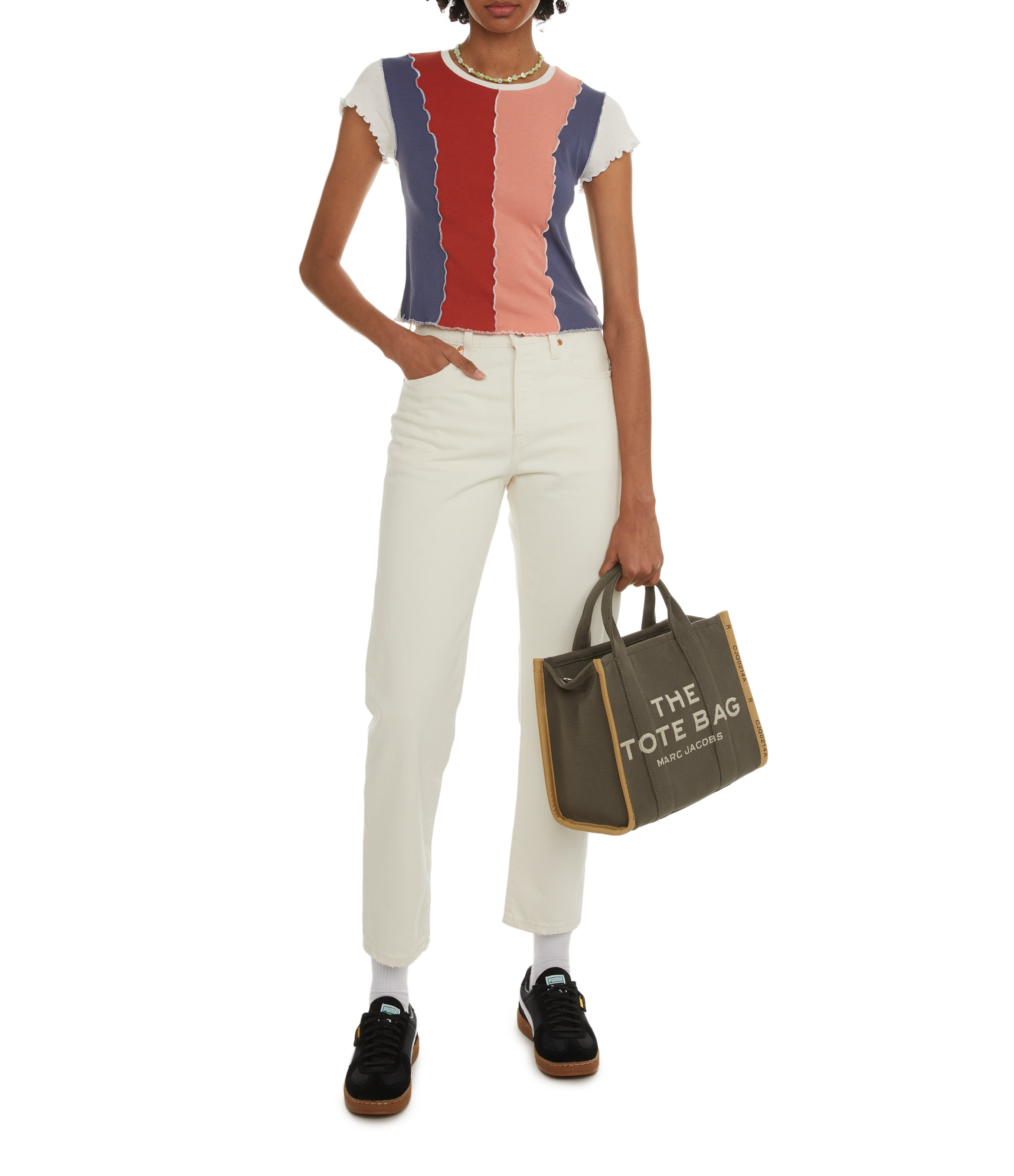 Shopper tas The Jacquard Medium Tote Bag Groen