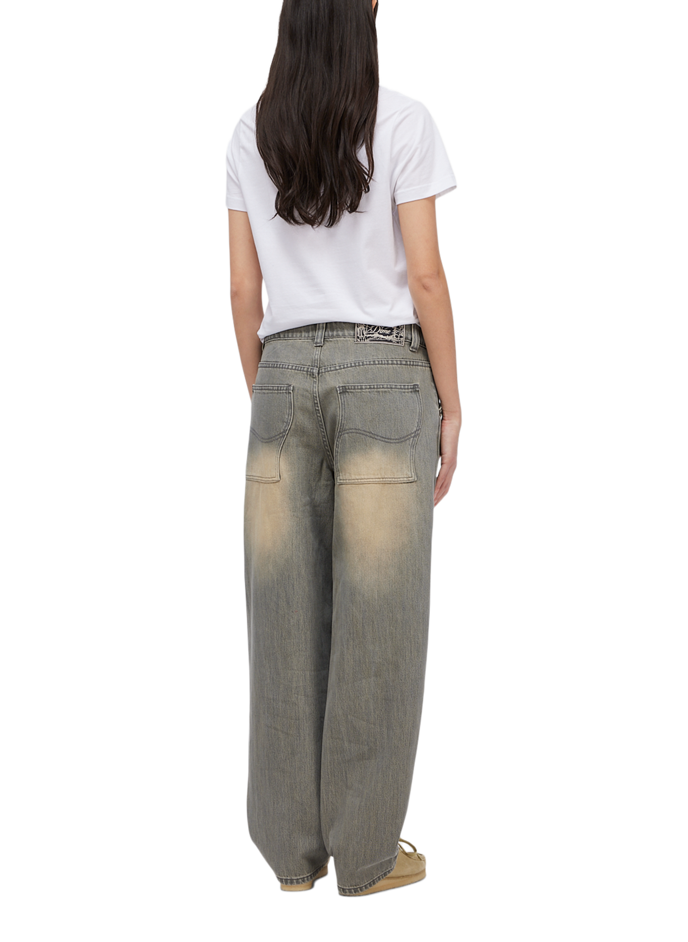 Wide-leg cotton jeans DIME Grey