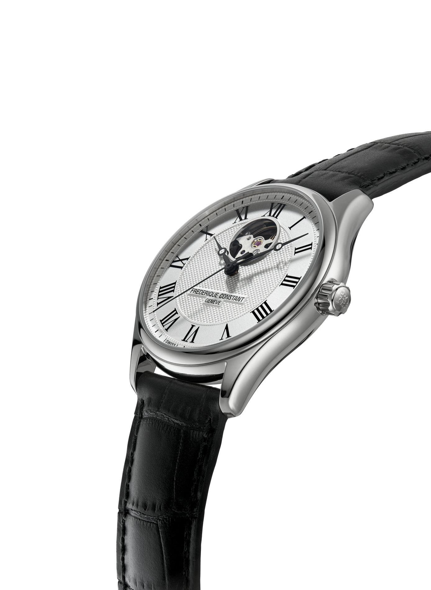 Montre automatique en cuir de veau FREDERIQUE CONSTANT Blanc