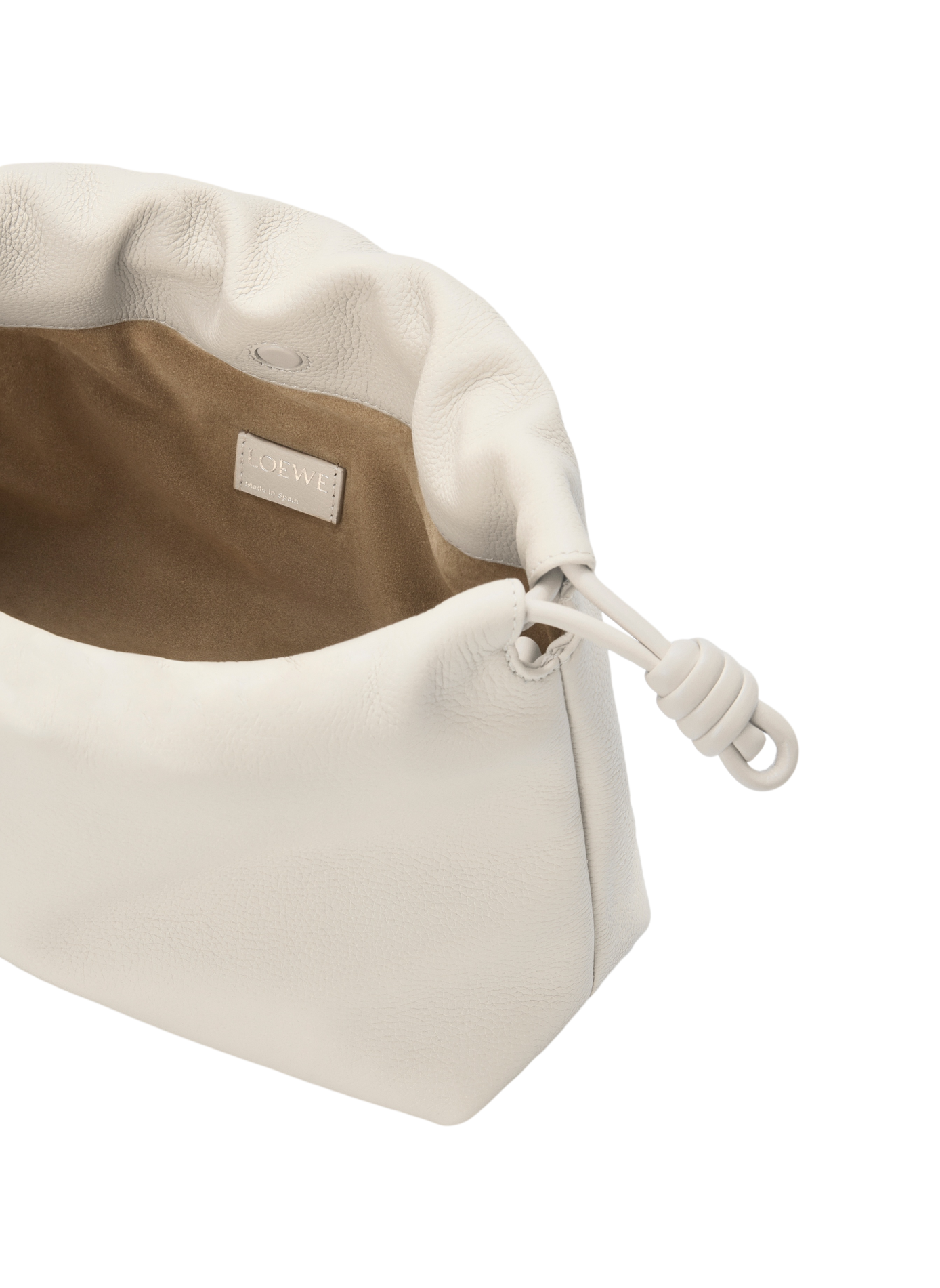 Borsa Flamenco media in pelle di vitello granaato. LOEWE Bianco