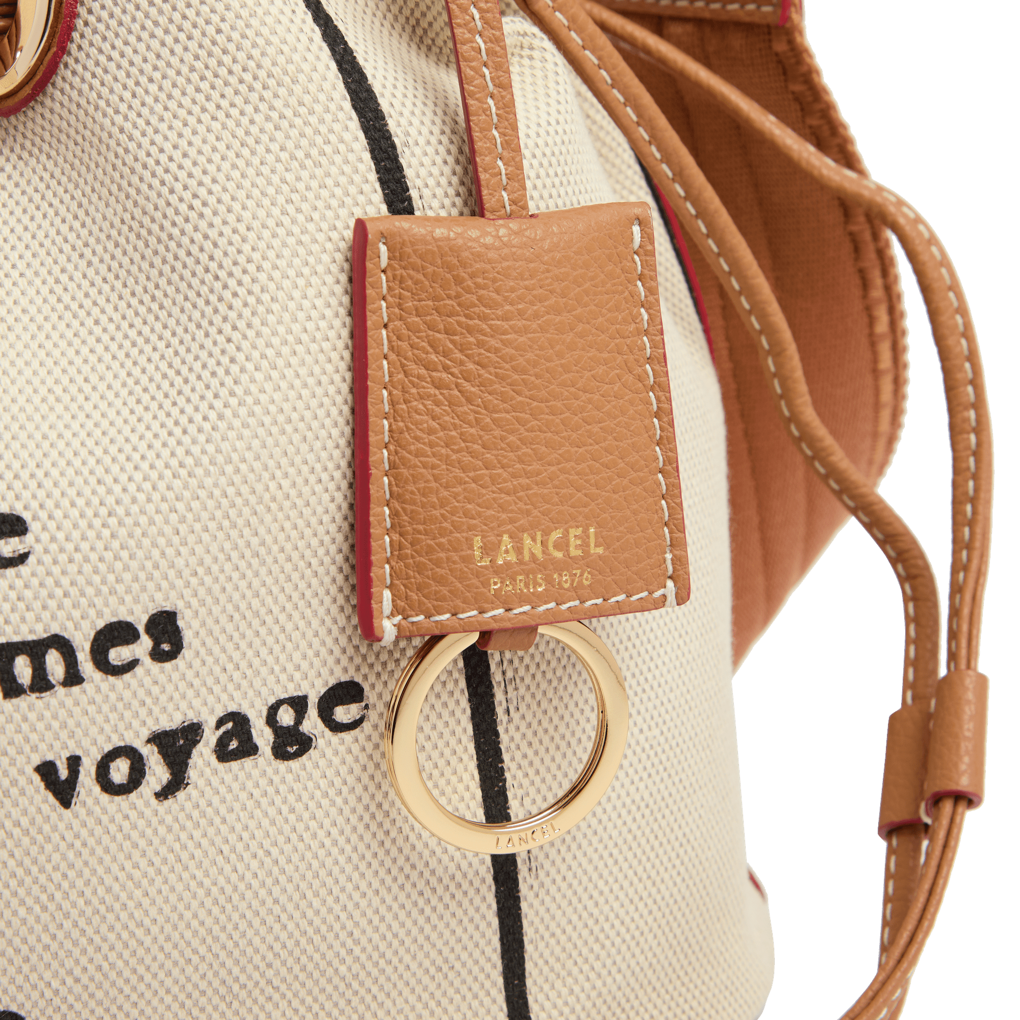 Handtas eerste flirt capsule 150 jaar in canvas en kalfsleer LANCEL Veelkleurig