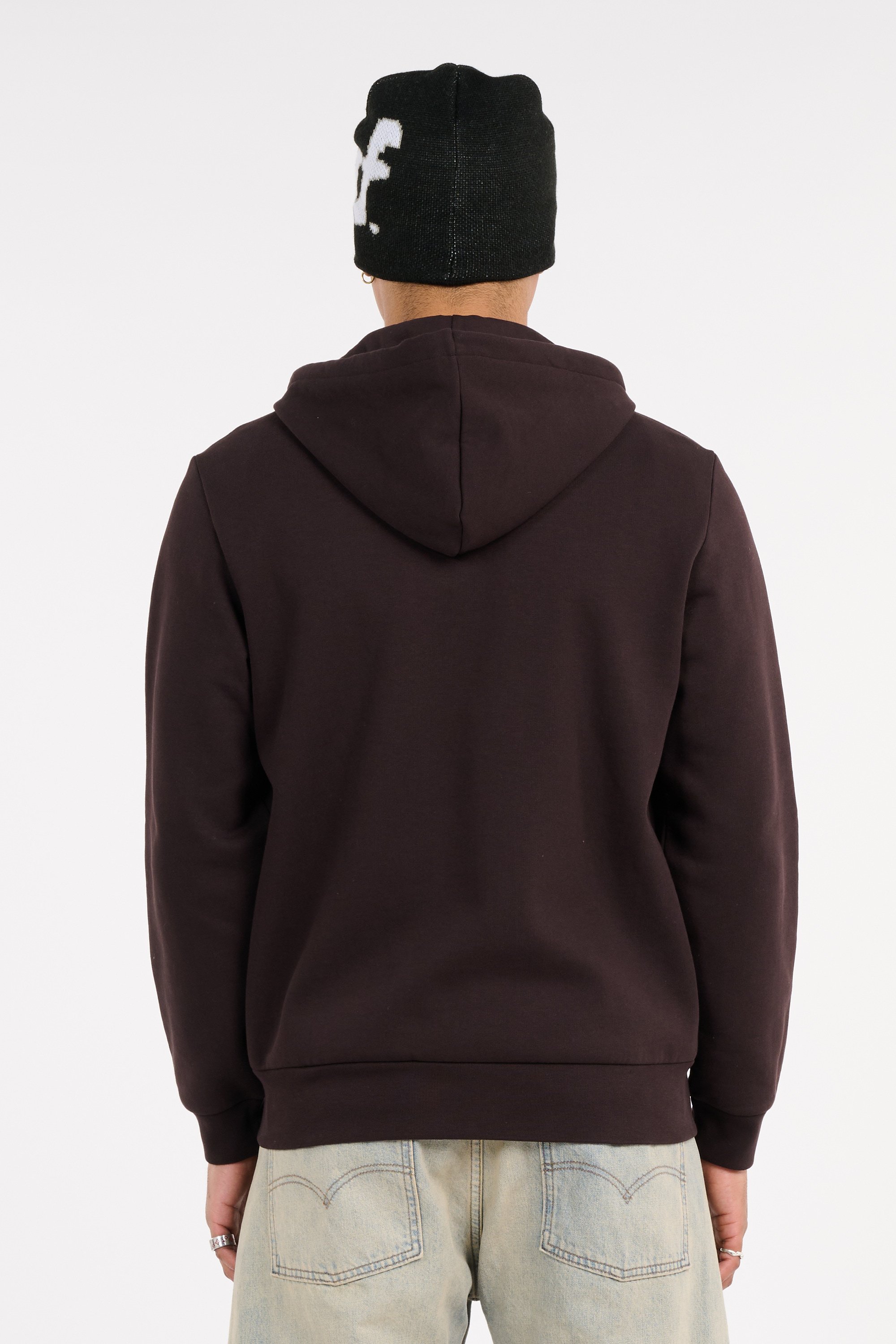 Hoodie zippé LACOSTE Marron
