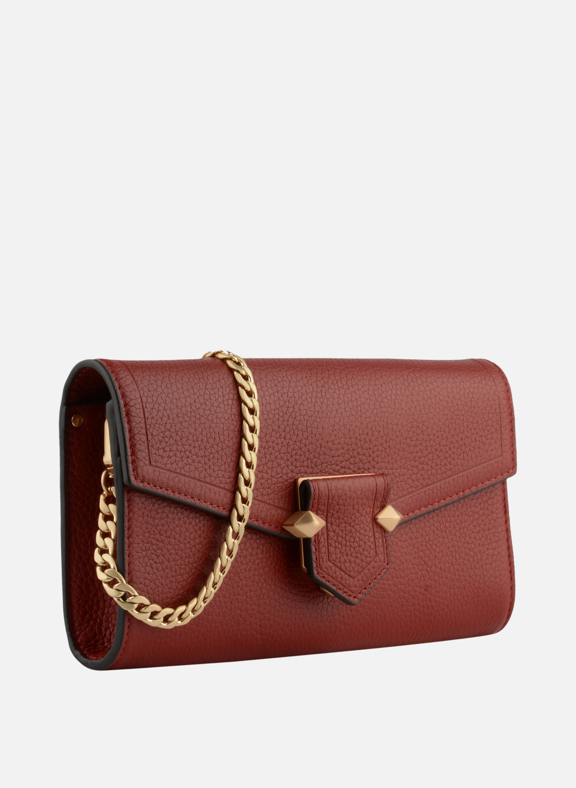 Sèvres | sac besace gm en cuir de vachette POURCHET Rouge