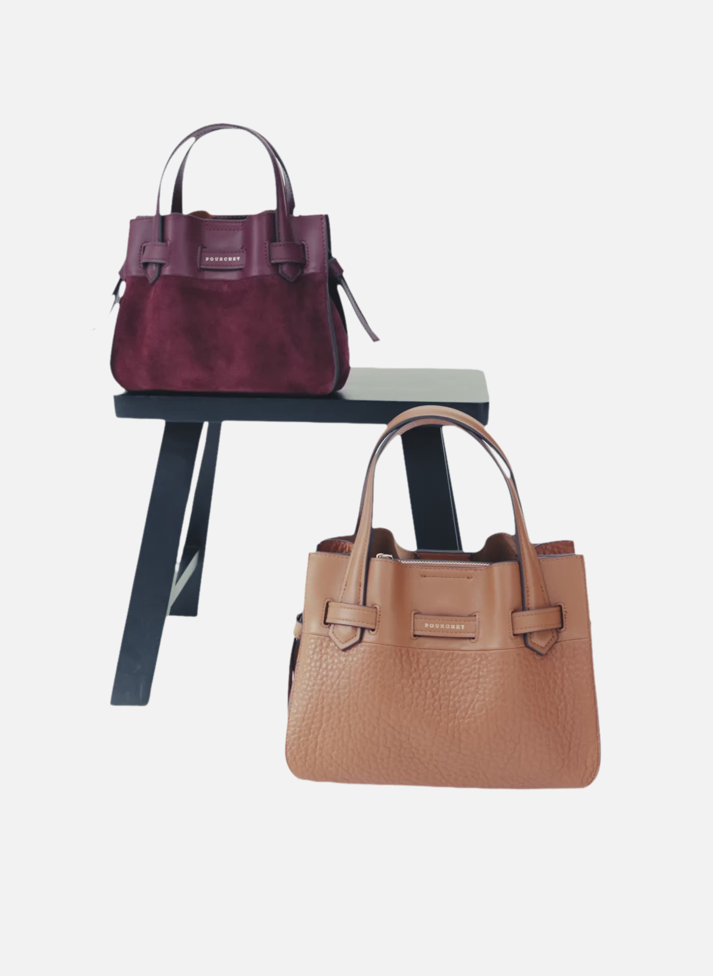 Blossom | sac pochette en cuir POURCHET Kaki