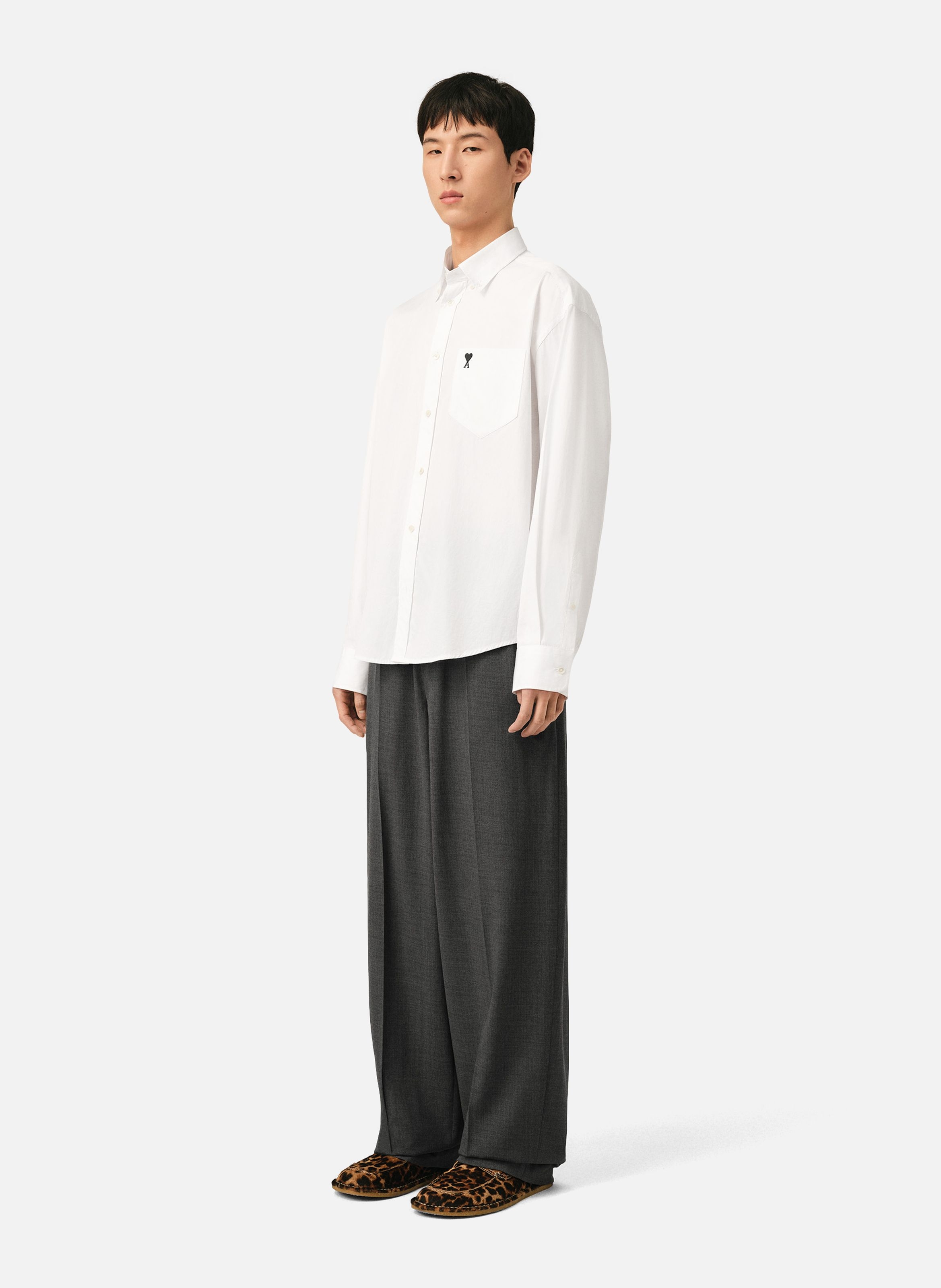 Chemise boxy en coton ami de coeur AMI PARIS Blanc
